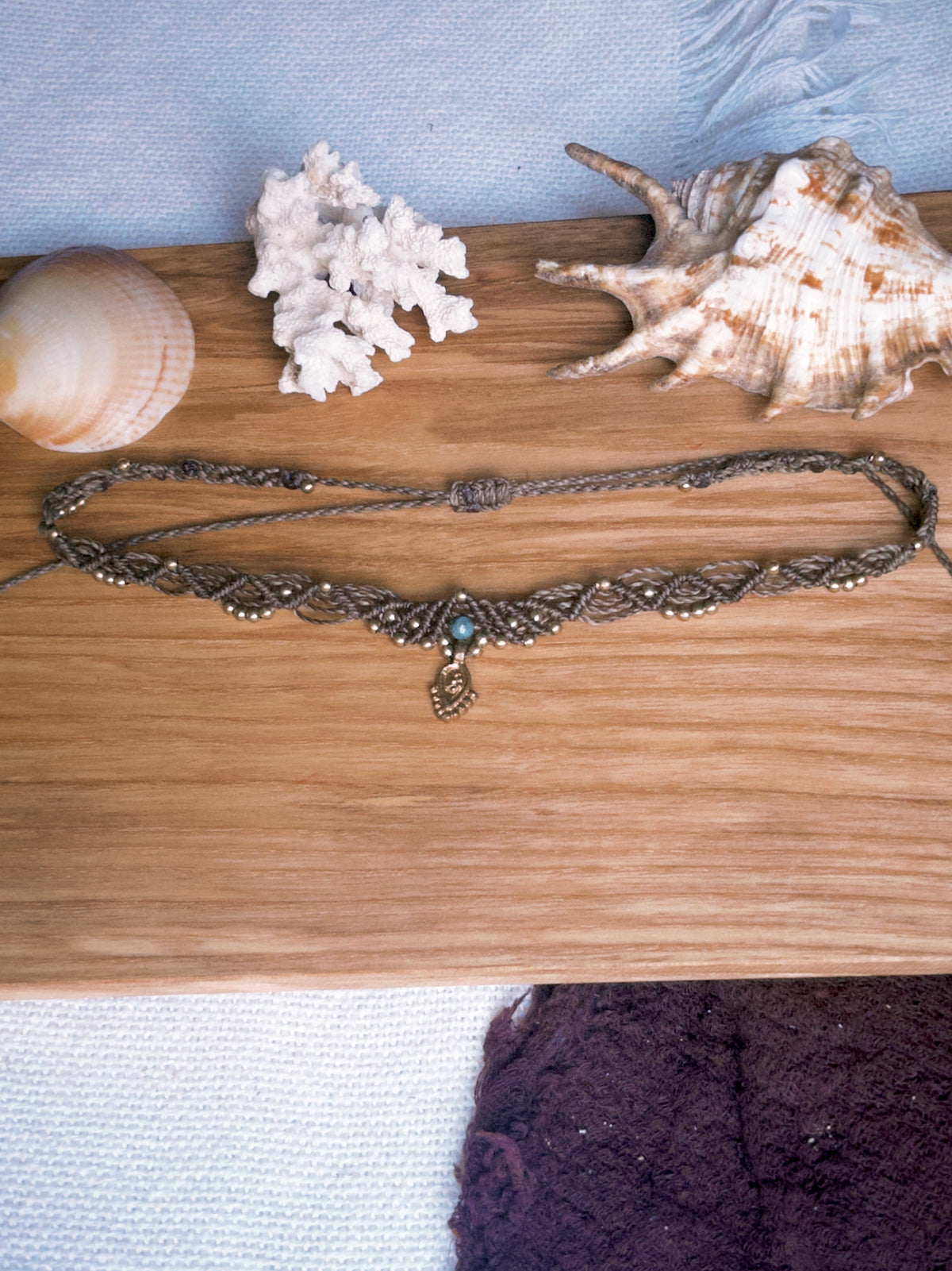 Braun & Olivegrün Choker Halskette