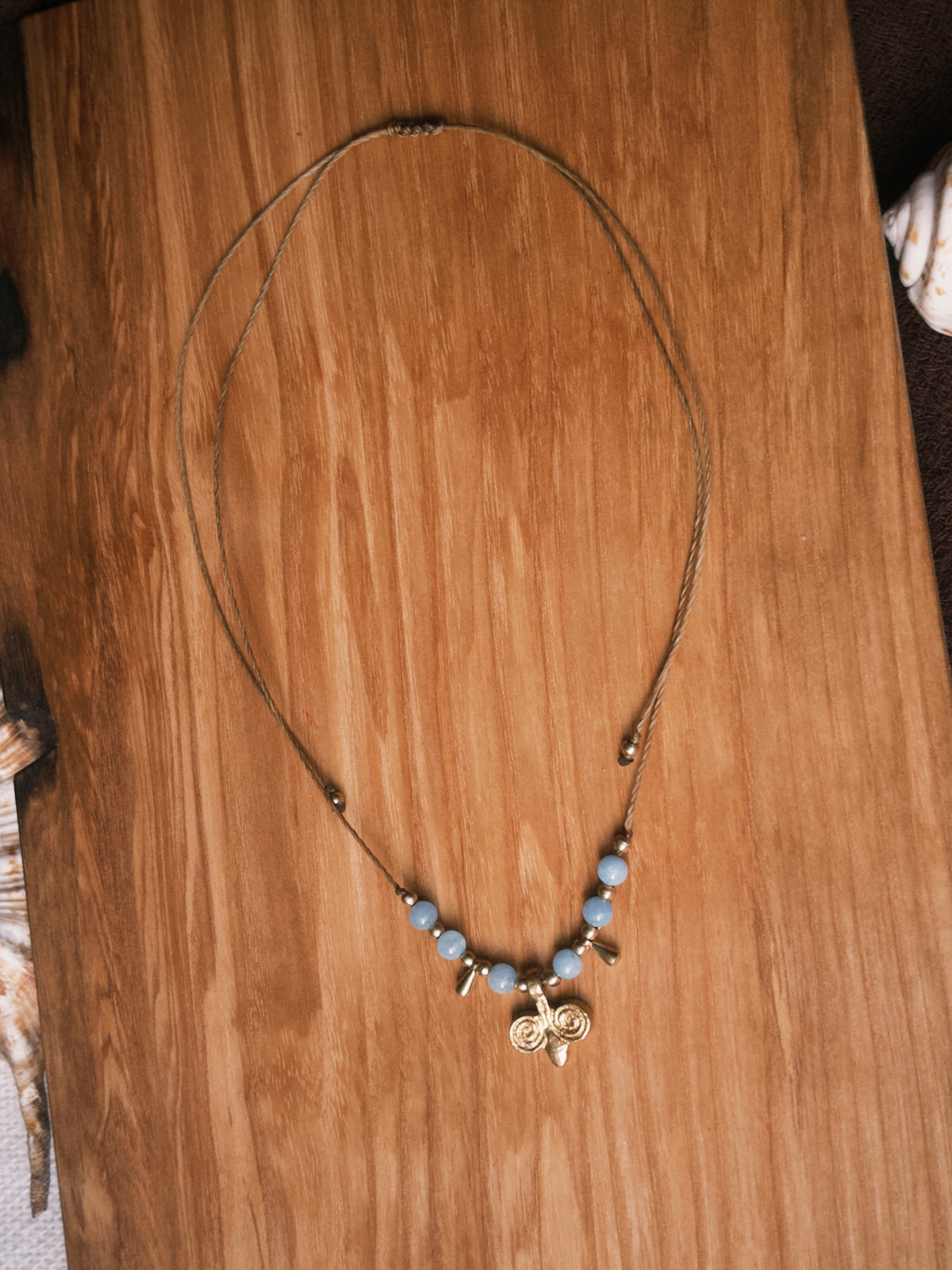 Angelite boho necklace