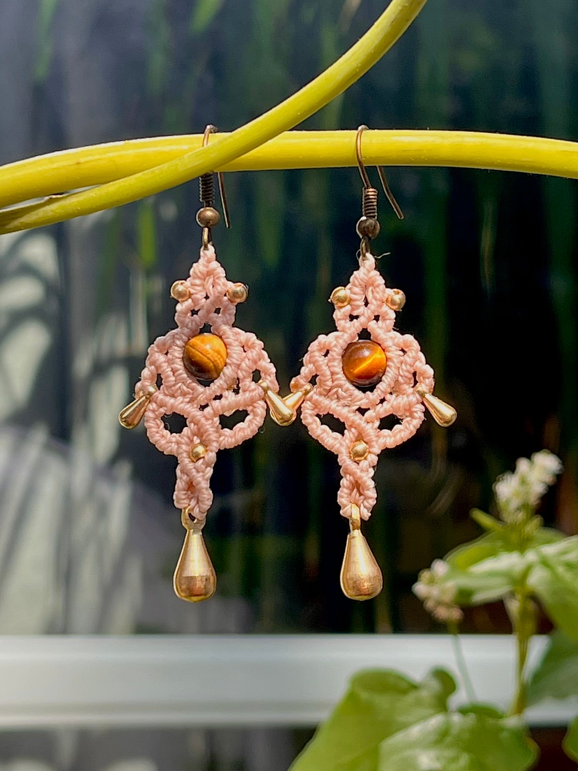 Tiger eye earrings