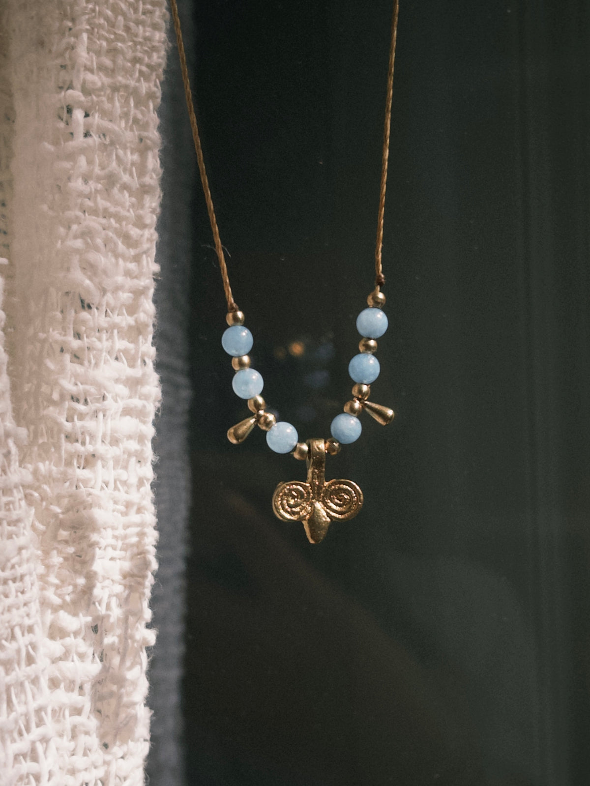 Angelite boho necklace
