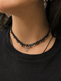 Black choker necklace