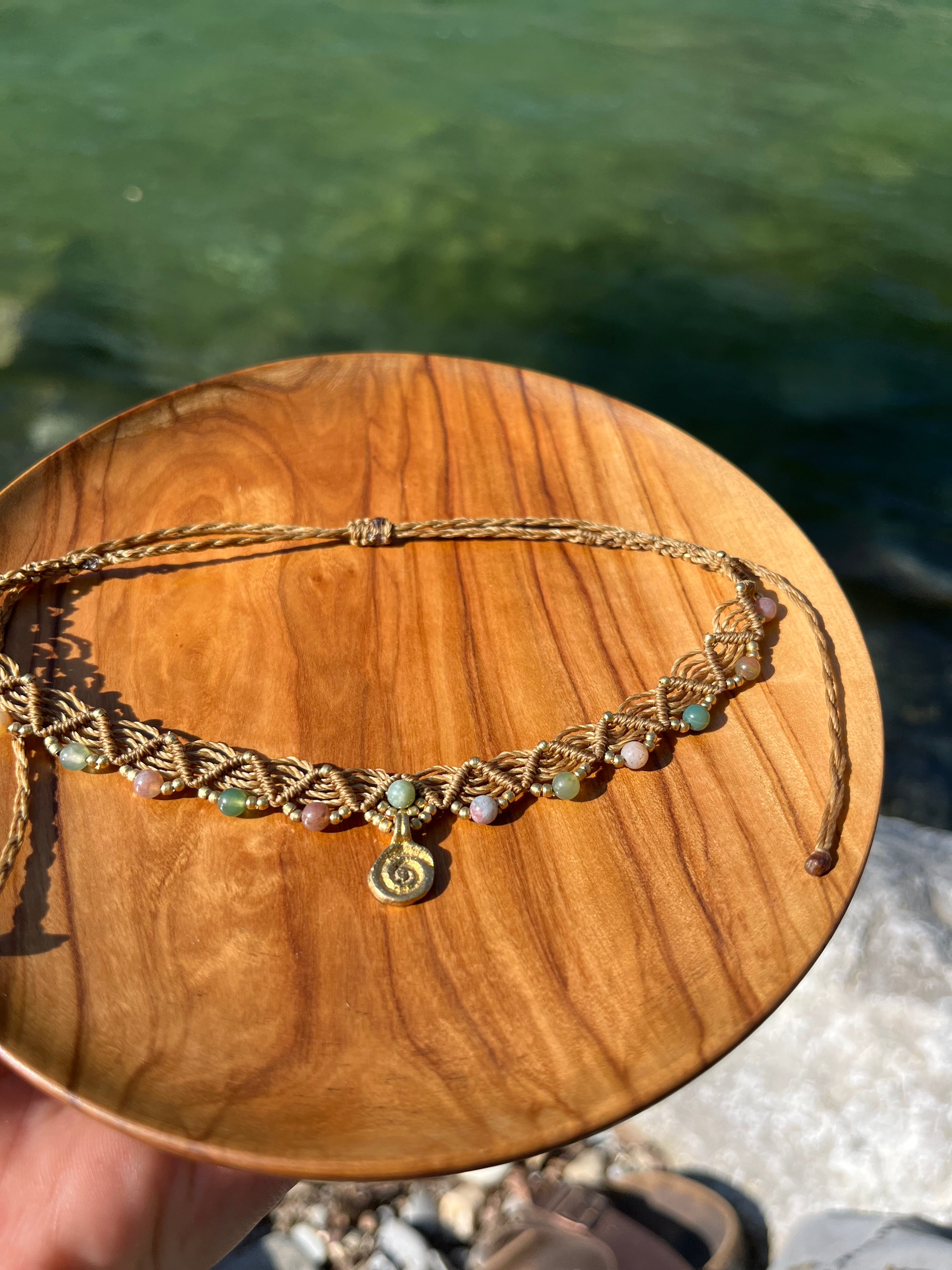 Boho choker necklace