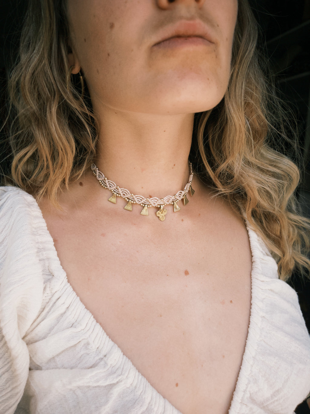 Macrame Jewelry Set – Choker Necklace & Anklet