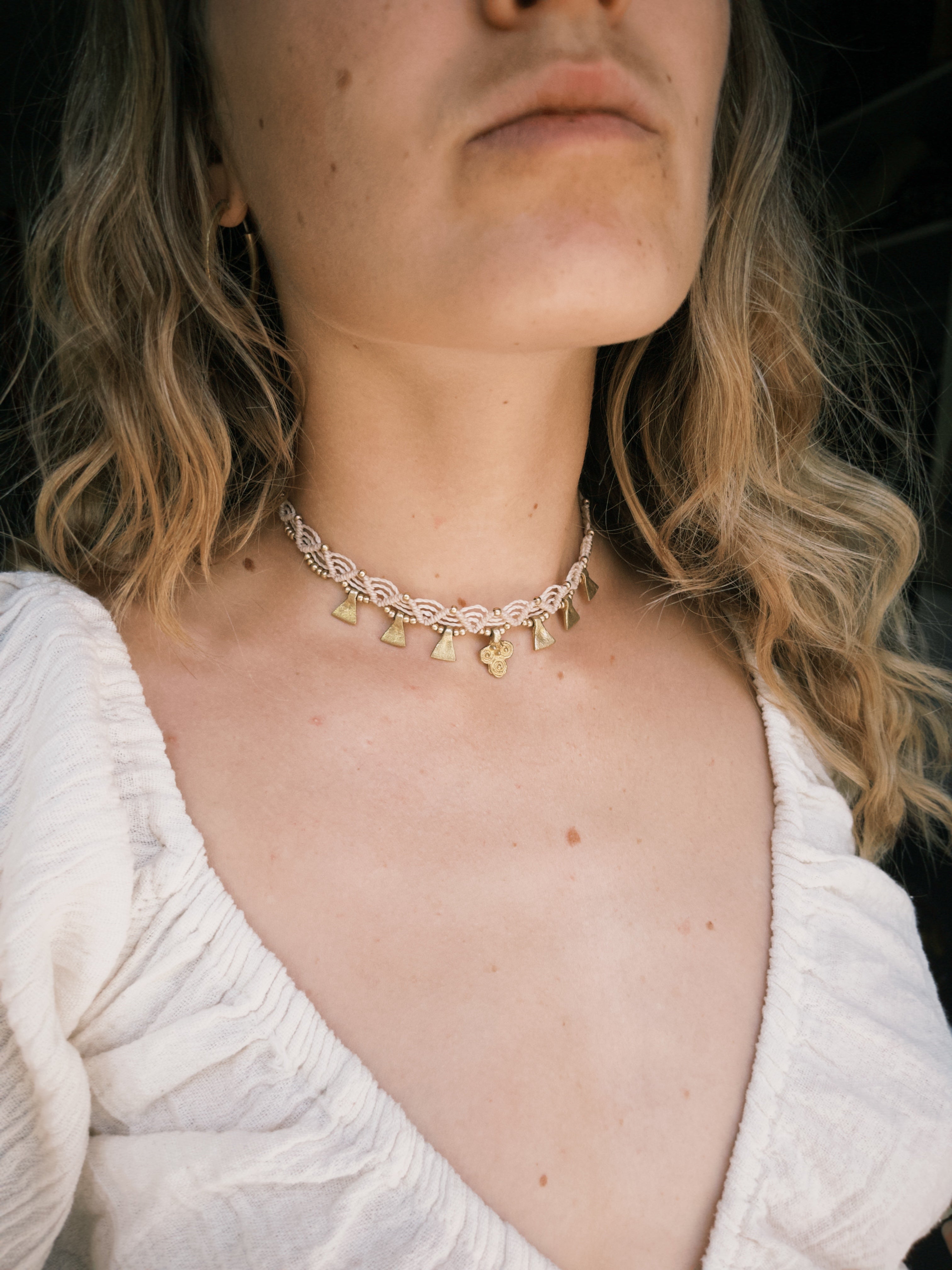 Macrame Jewelry Set – Choker Necklace & Anklet