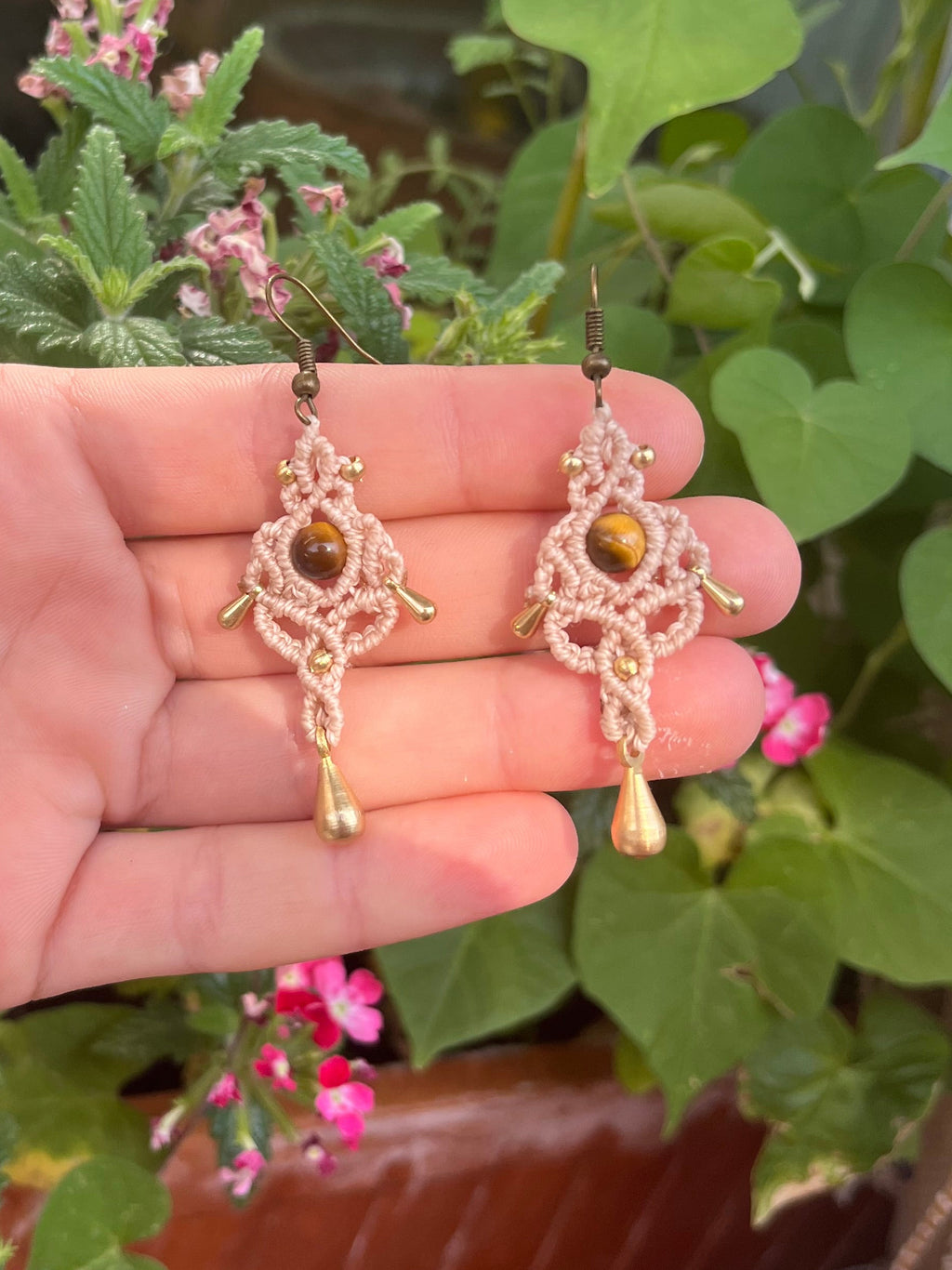 Tiger eye earrings