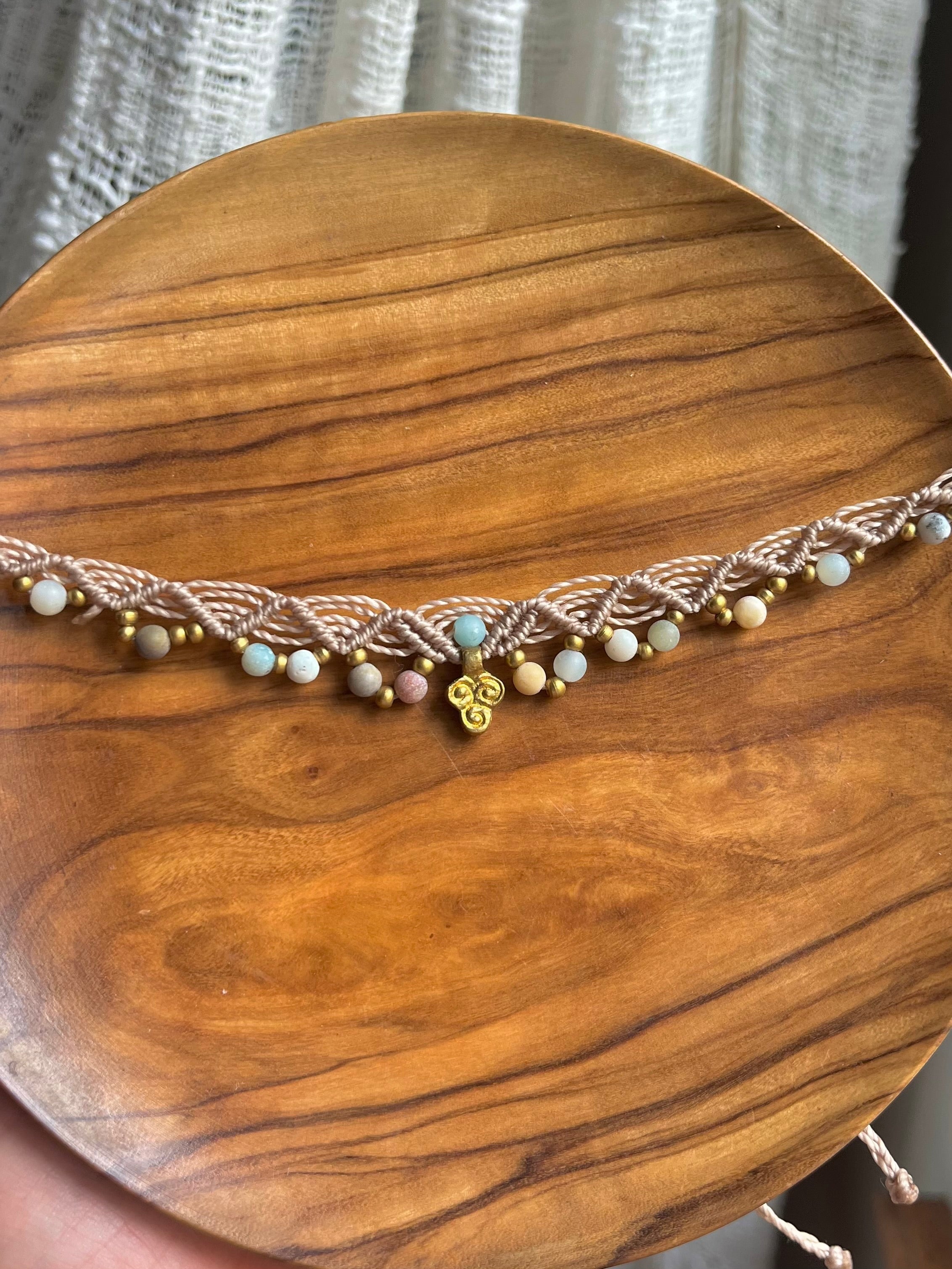 Amazonite choker necklace