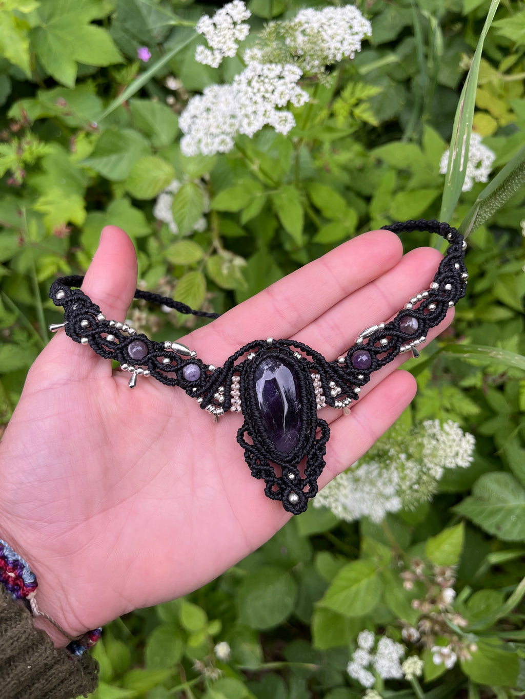 Macrame Amethyst Necklace
