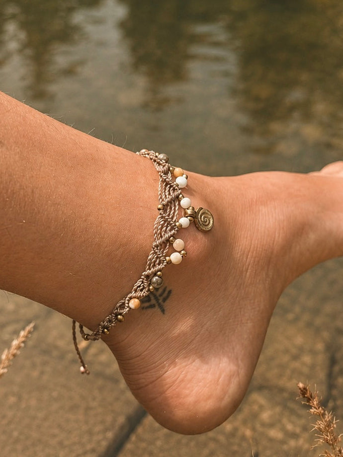 Amazonite Boho Anklet
