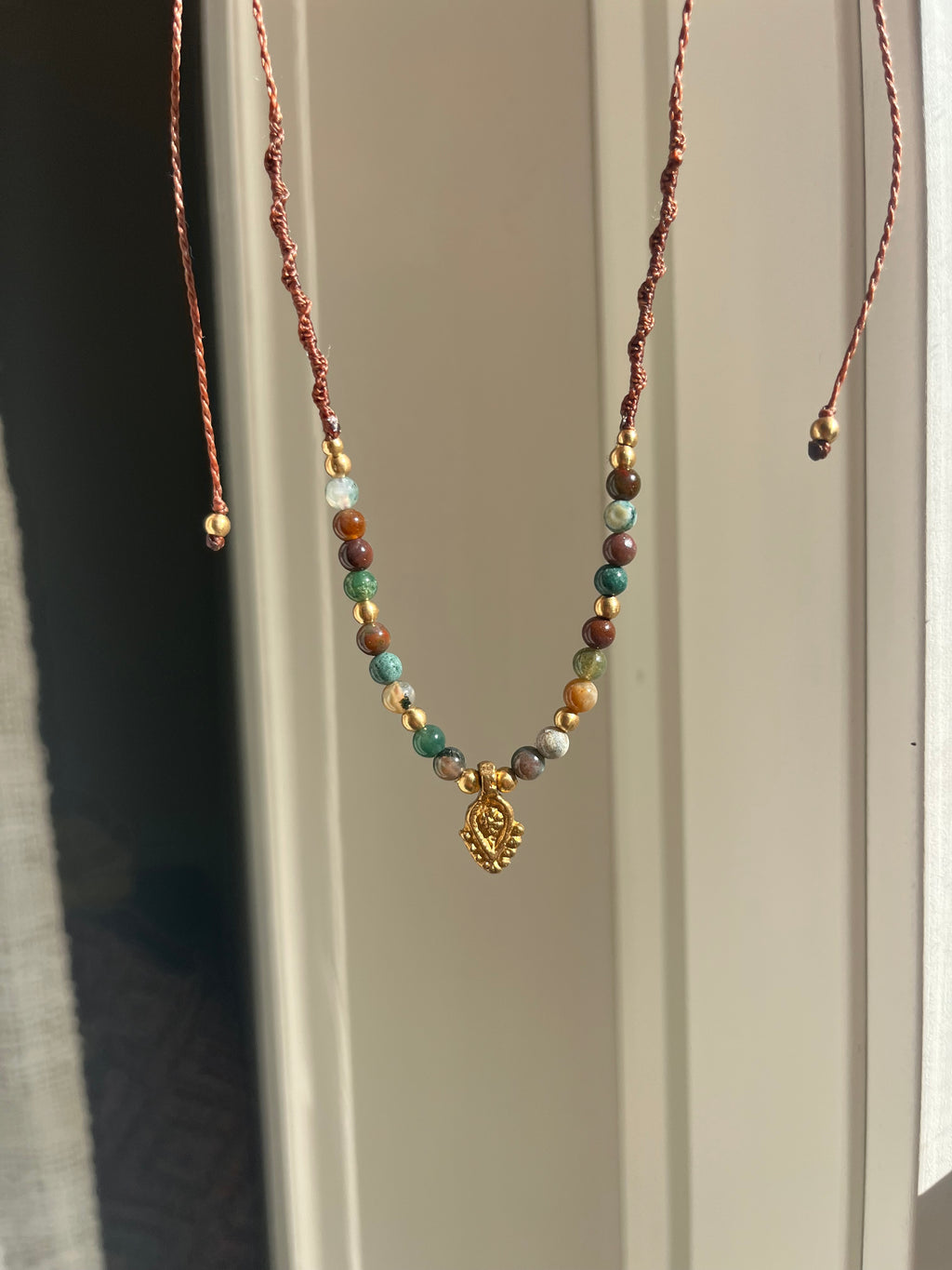 Indian Agate stone necklace