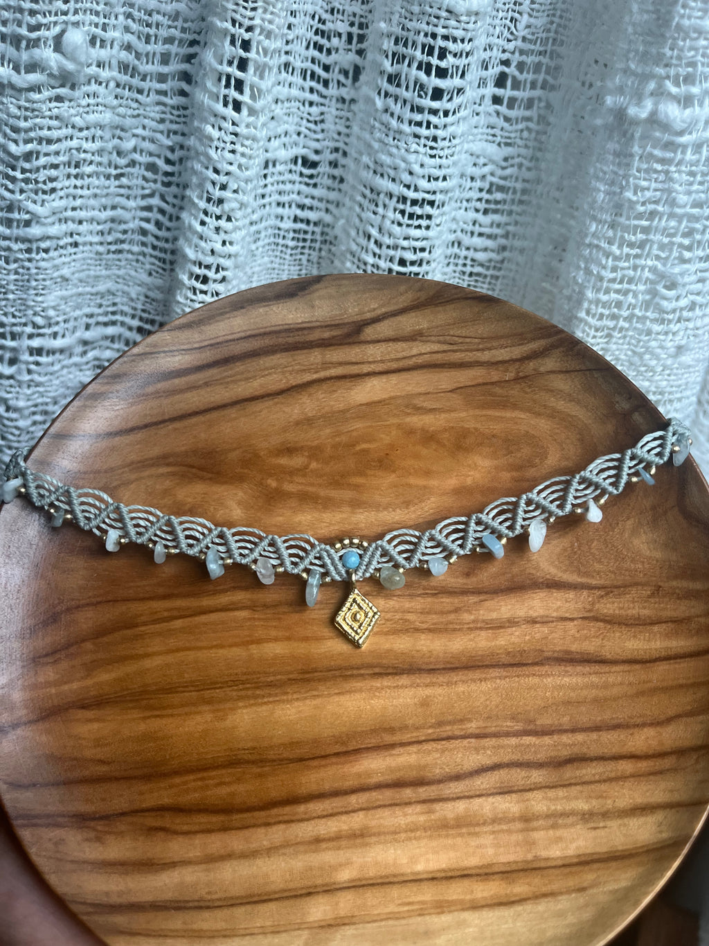 Amazonite Macrame Choker