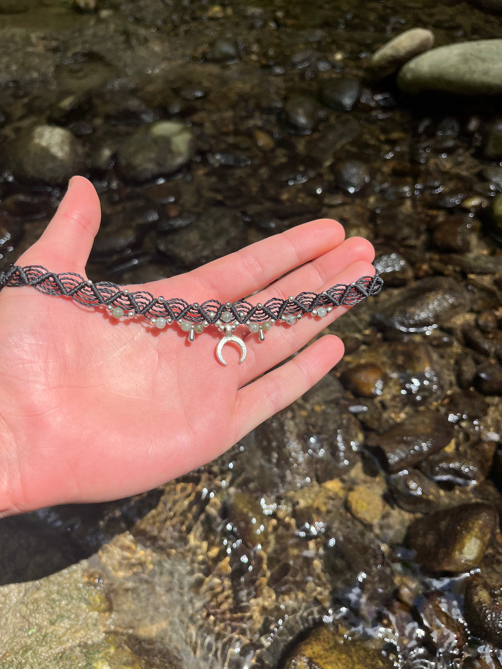 Labradorite luna choker