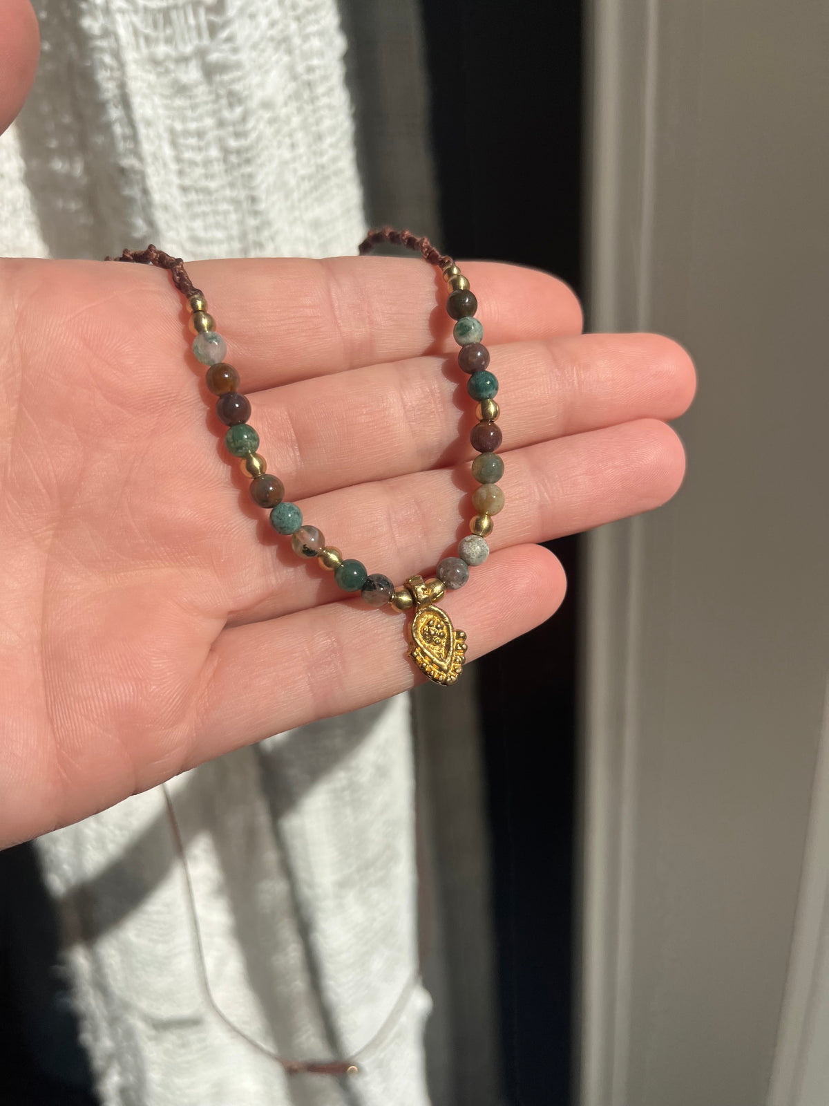 Indian Agate stone necklace