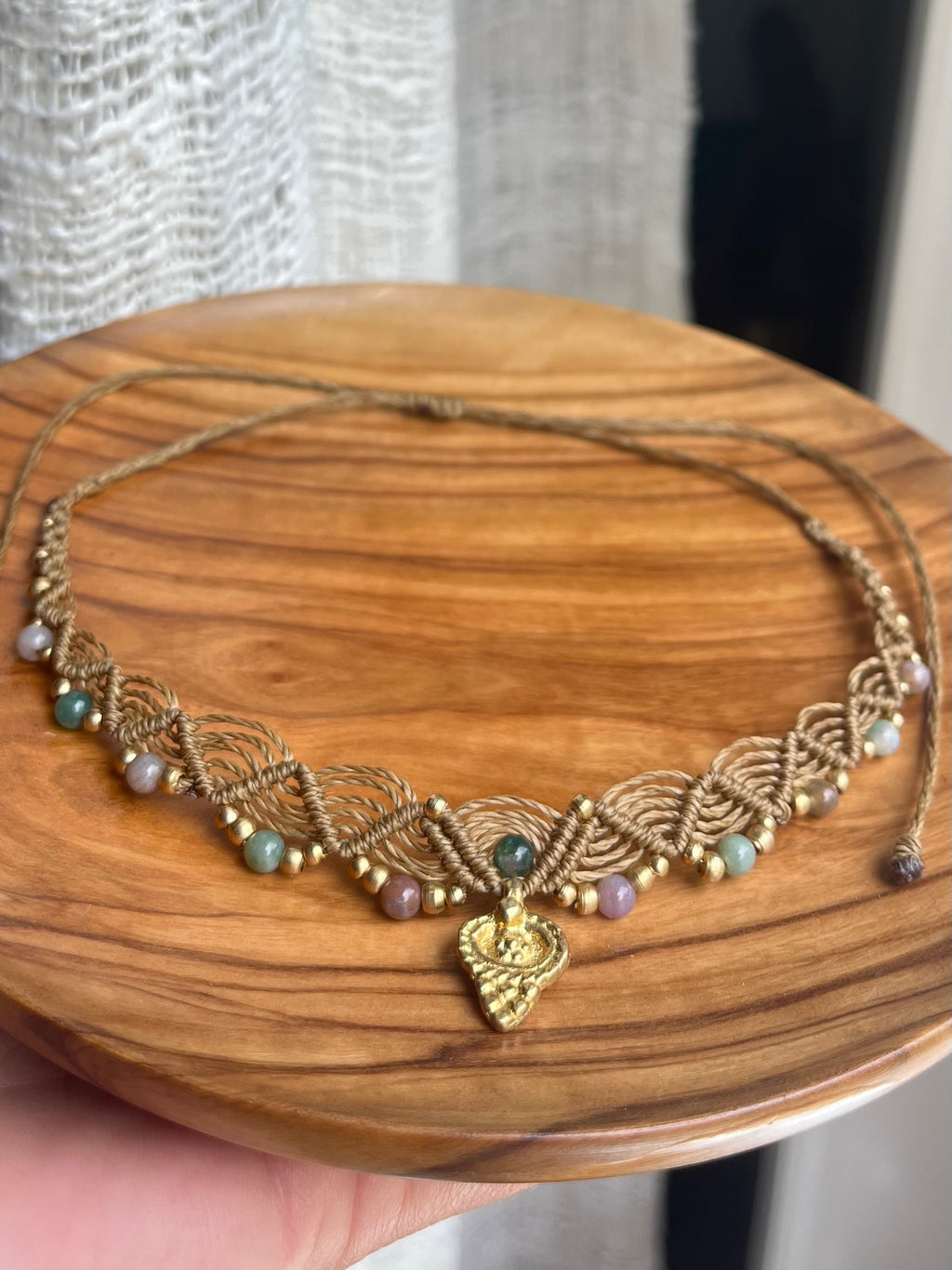 Boho Necklace Set • Indian Agate Gemstone Jewelry