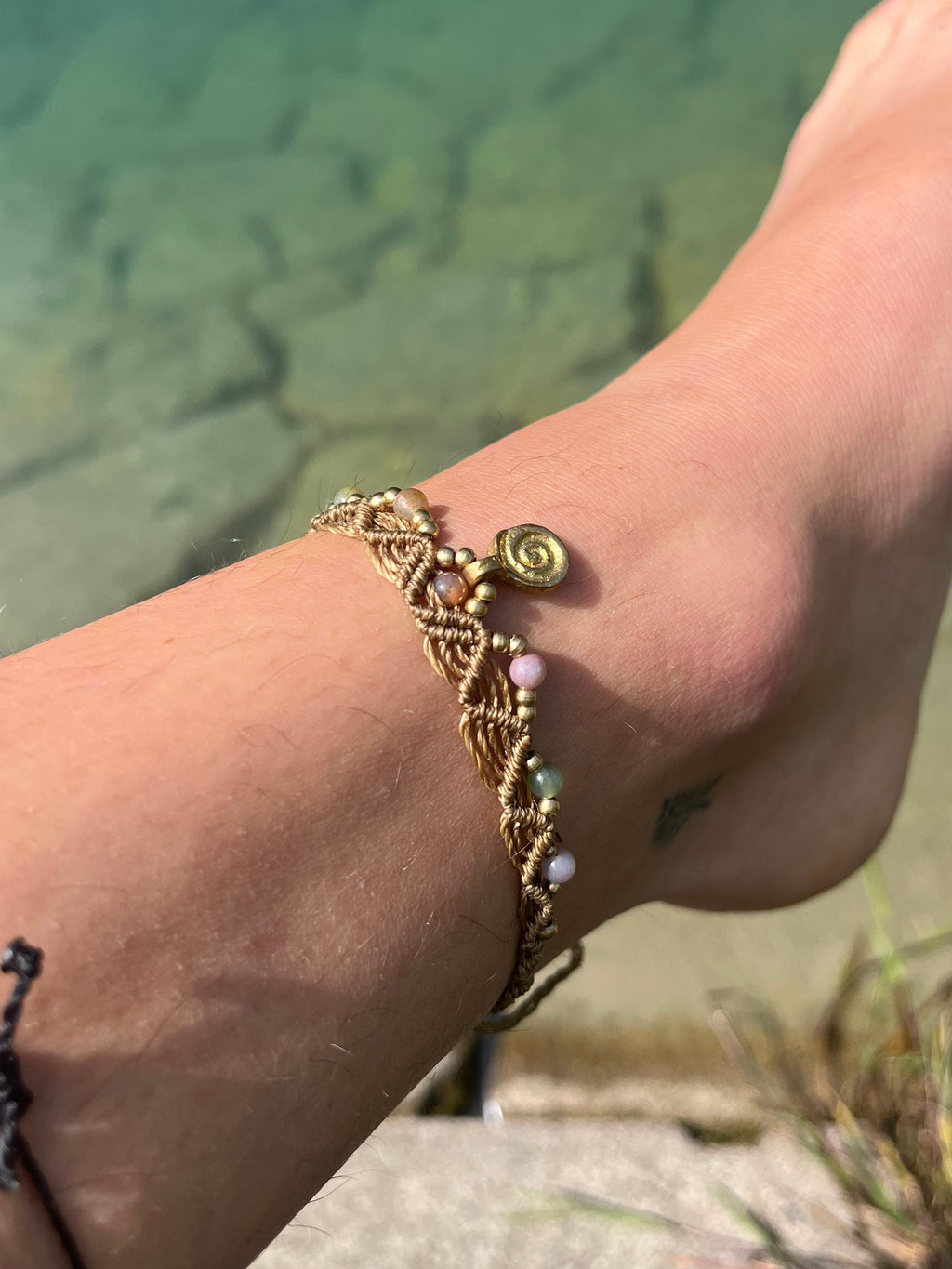Indian Agate Boho Anklet