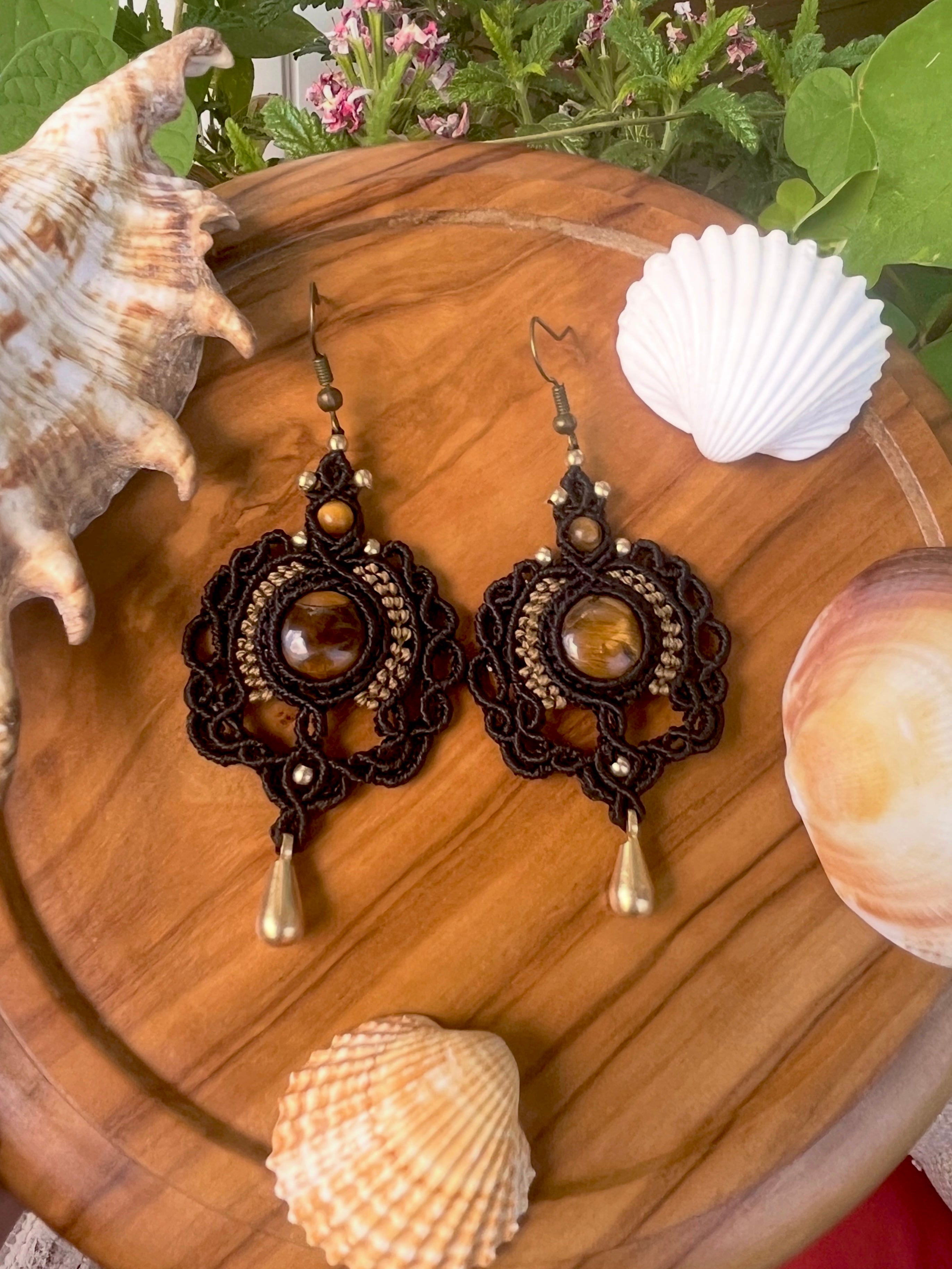 Tigereye earrings