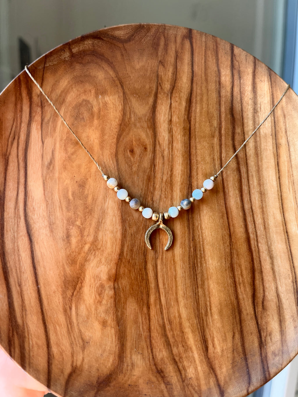 Amazonite stone necklace