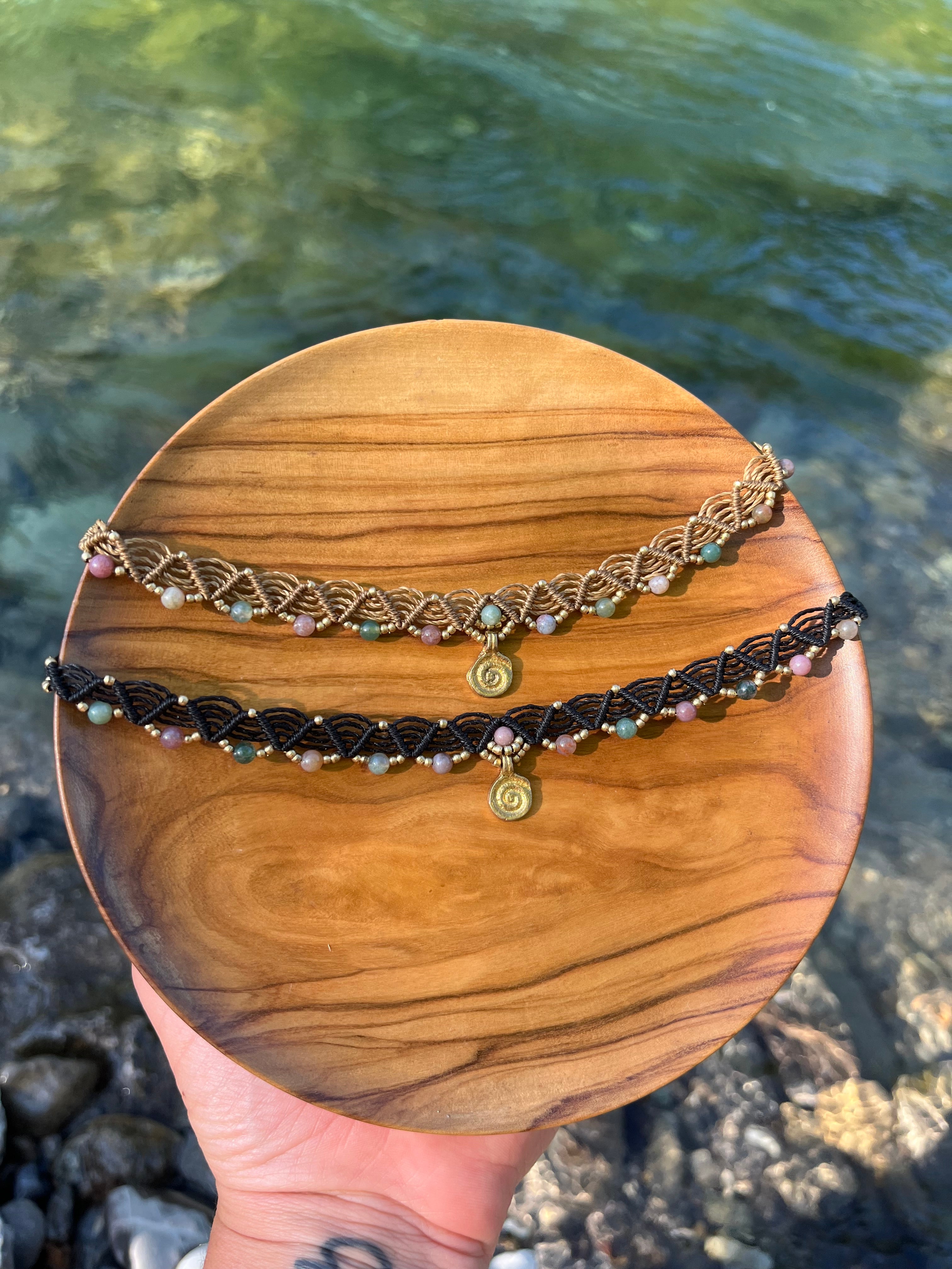 Boho choker necklace
