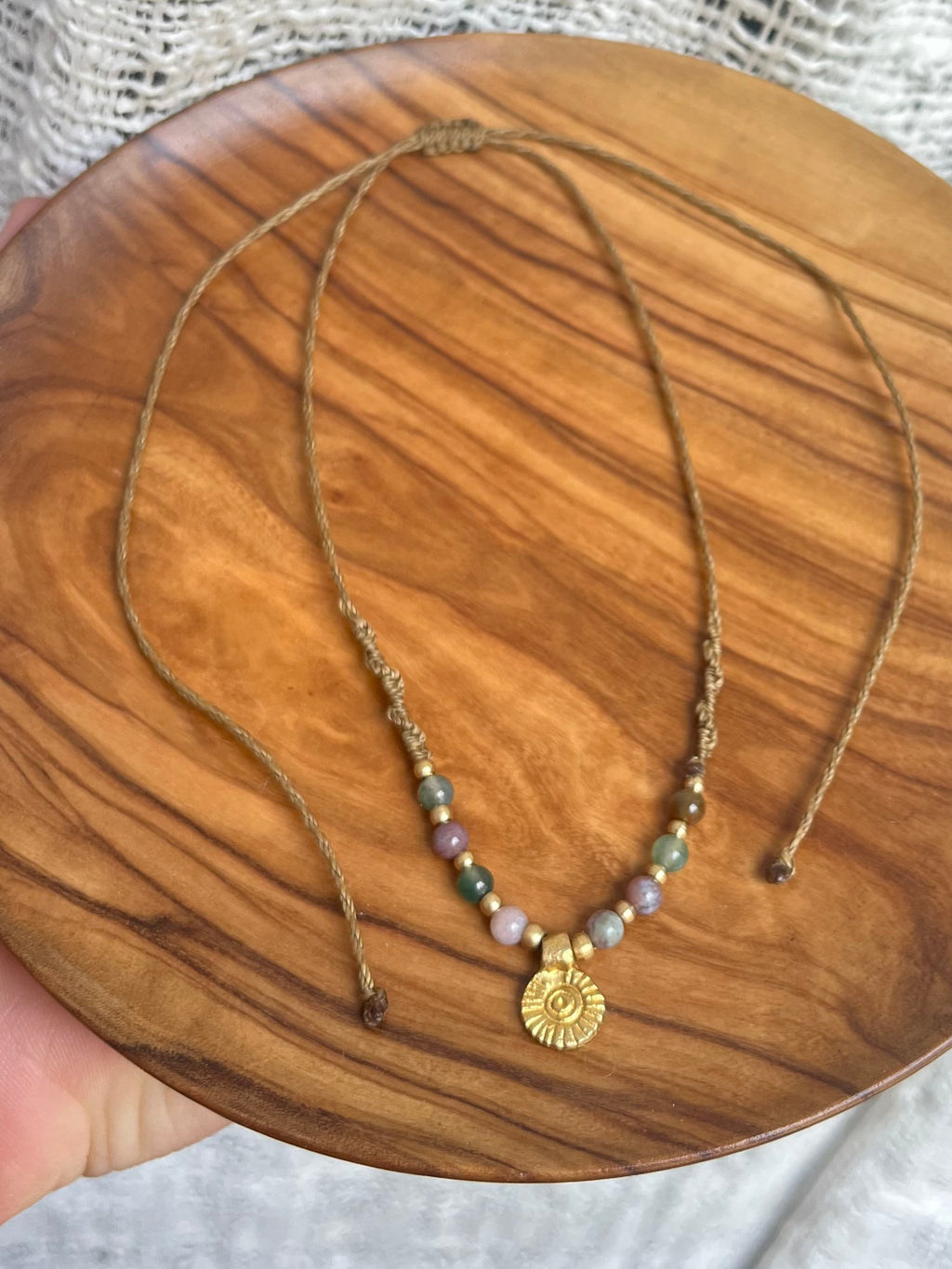 Boho Necklace Set • Indian Agate Gemstone Jewelry