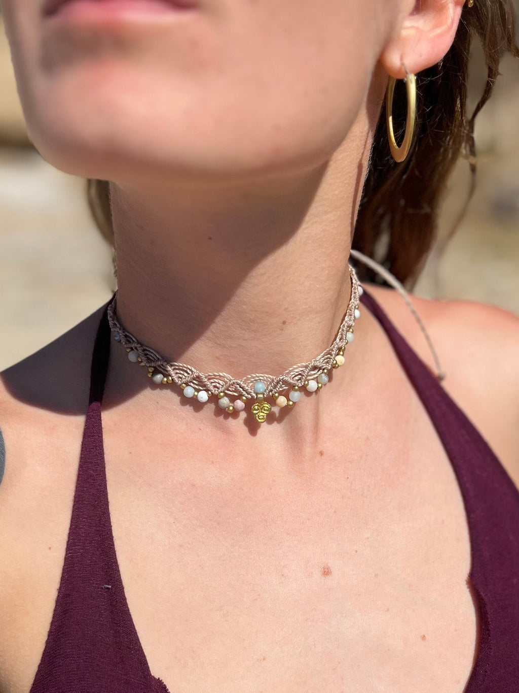 Amazonite choker necklace