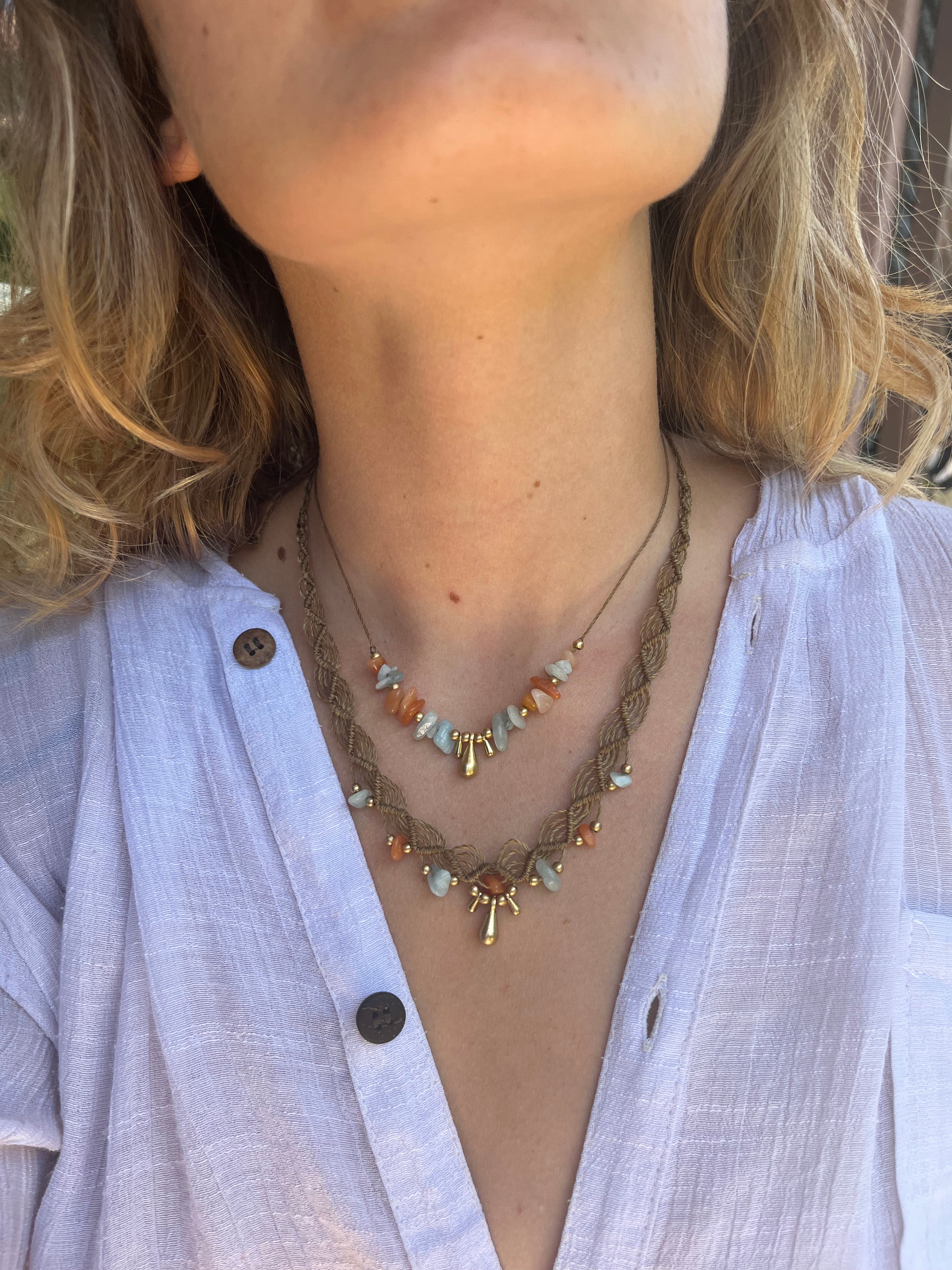 Choker Halskette + Steinkette