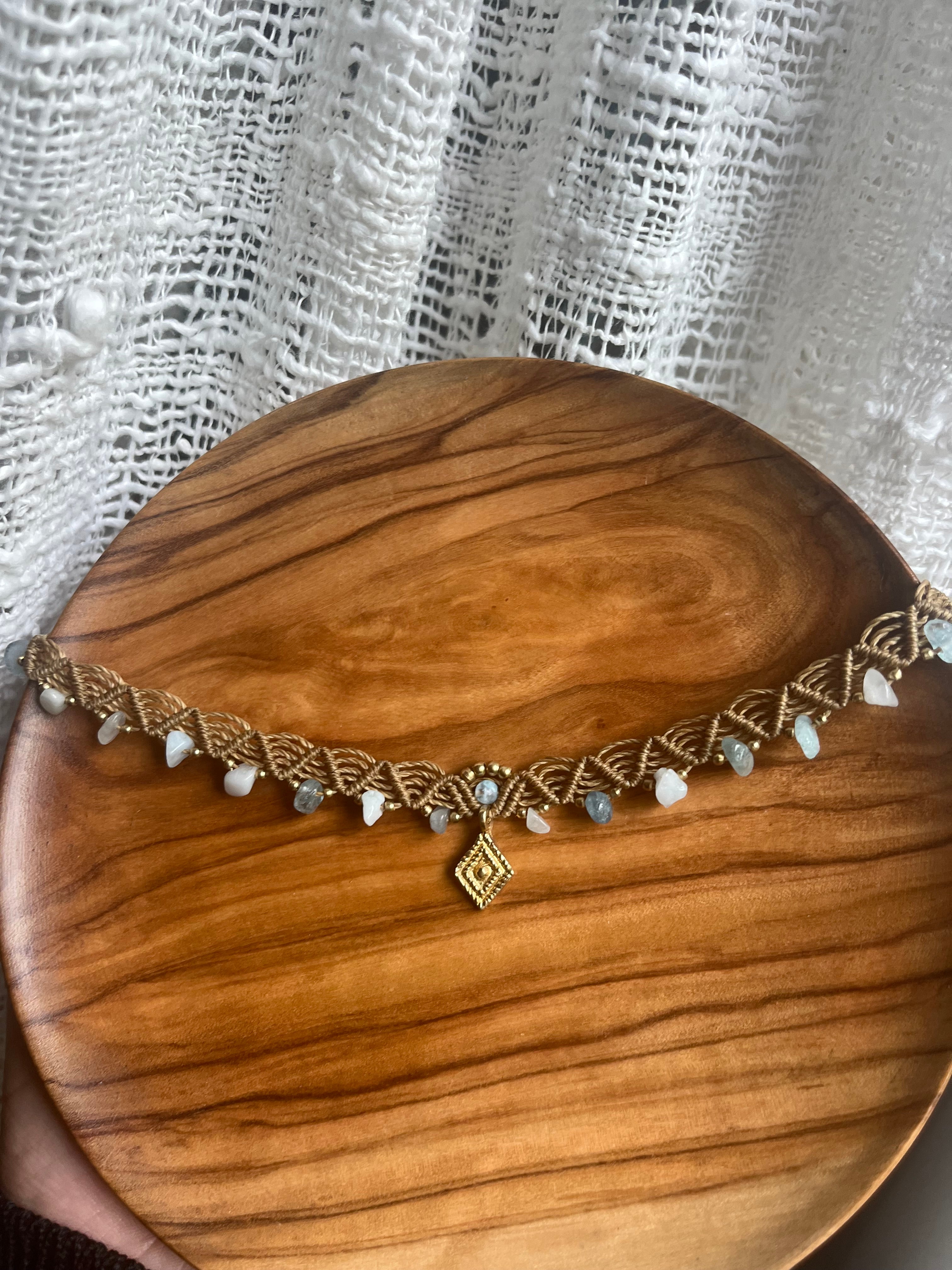 Amazonite Macrame Choker