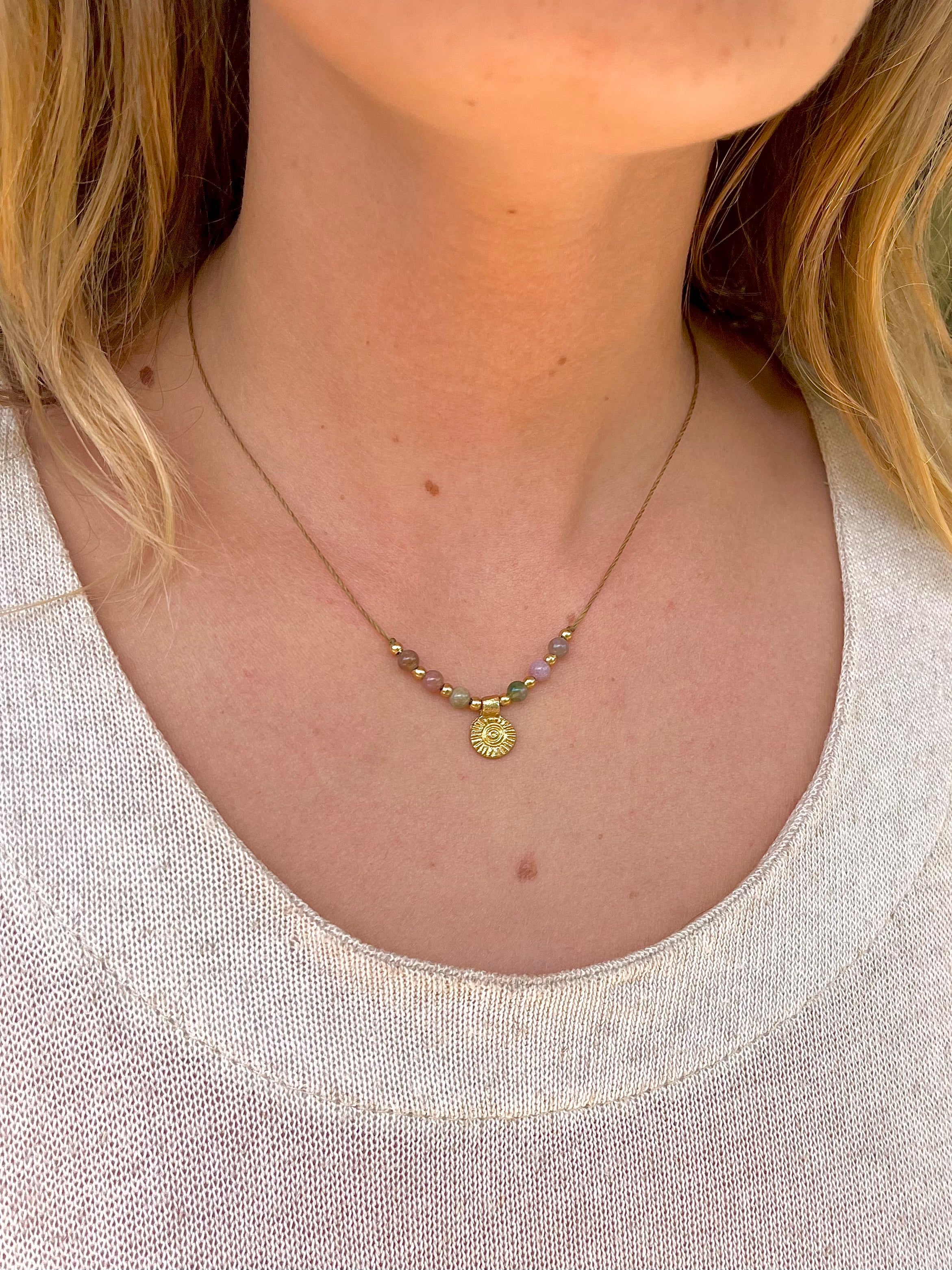 Indian Agate Boho Necklace