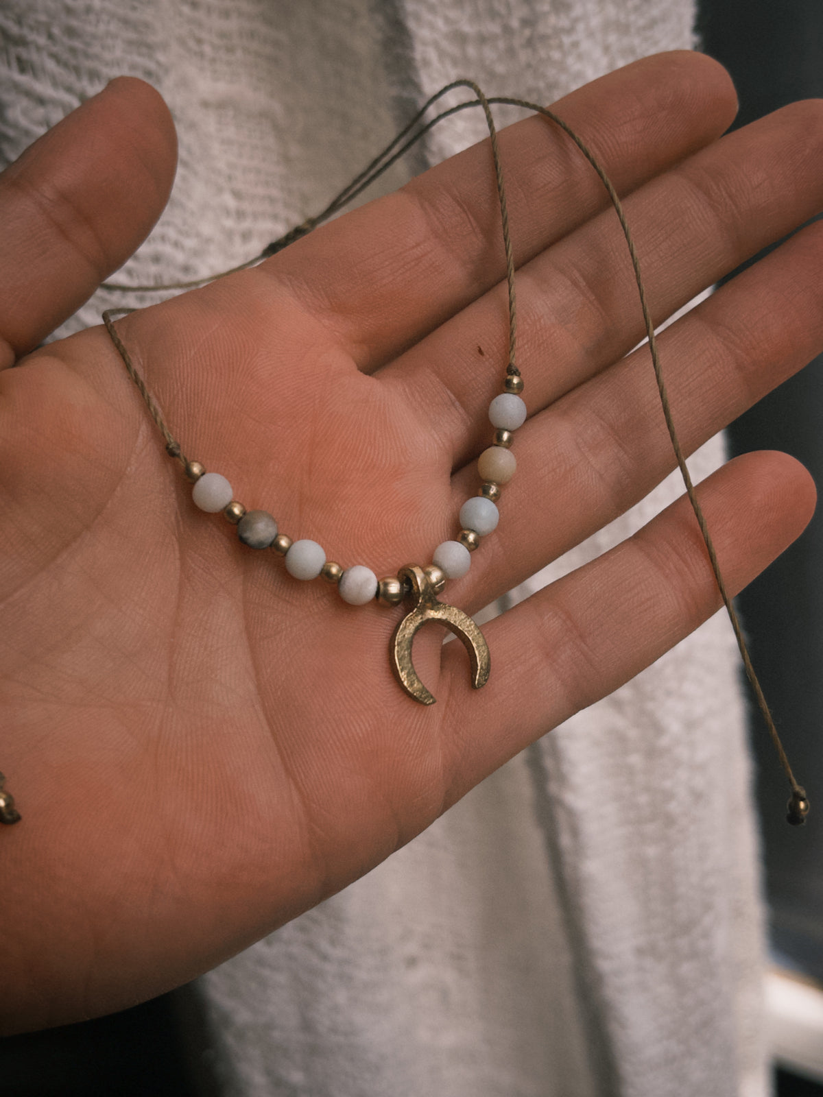 Amazonite stone necklace