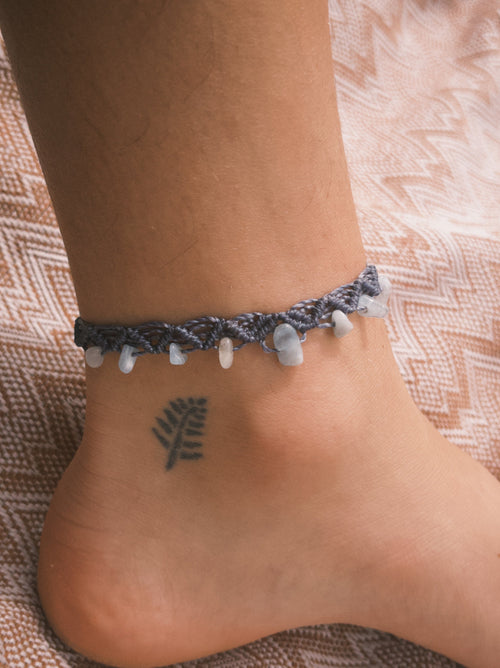 Amazonite stone anklet