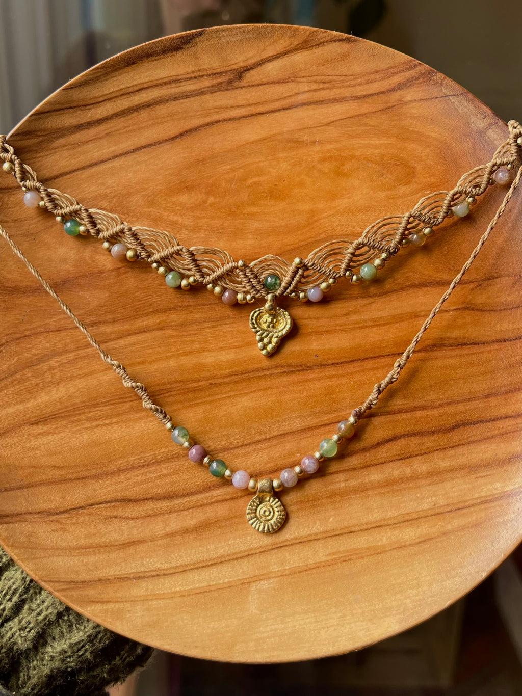 Boho Necklace Set • Indian Agate Gemstone Jewelry