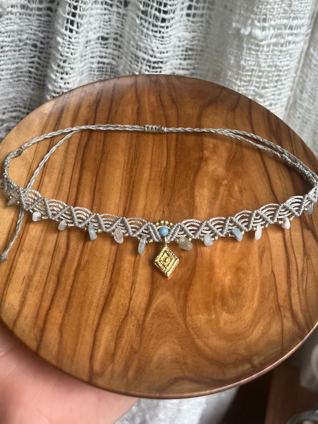 Amazonite Macrame Choker