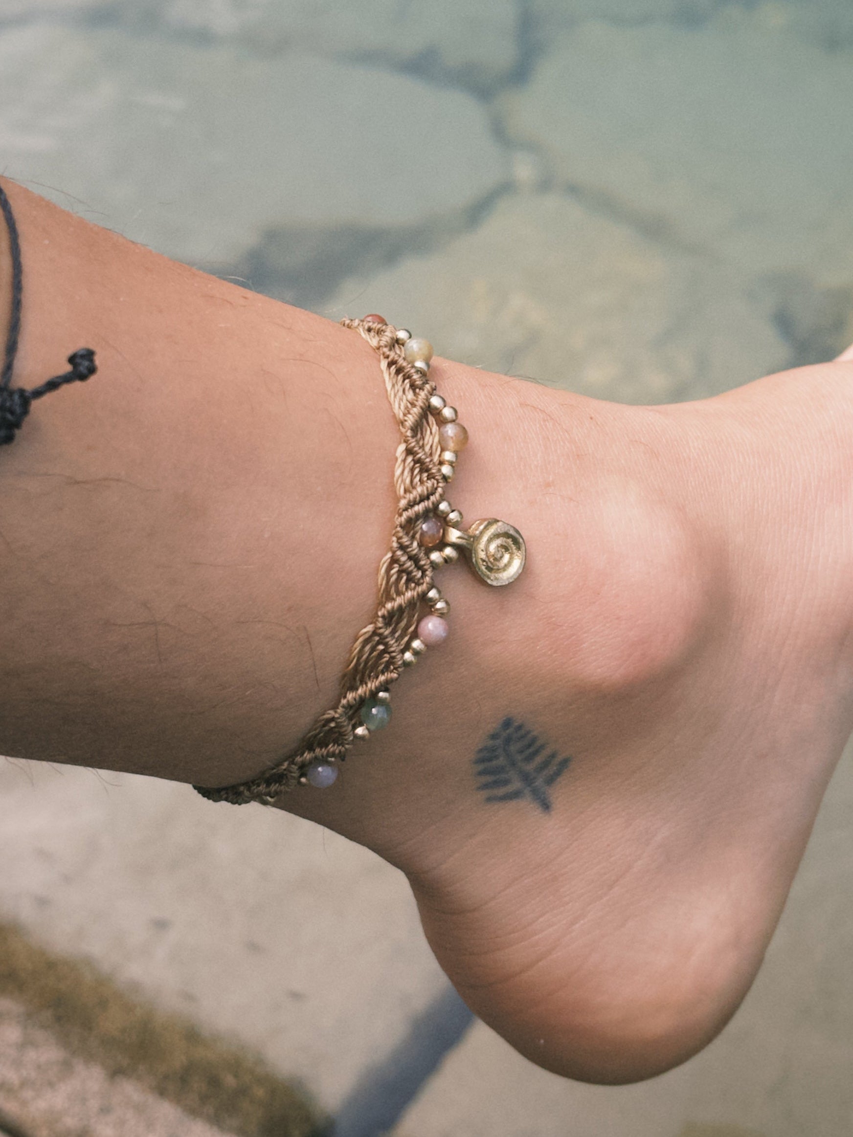 Indian Agate Boho Anklet