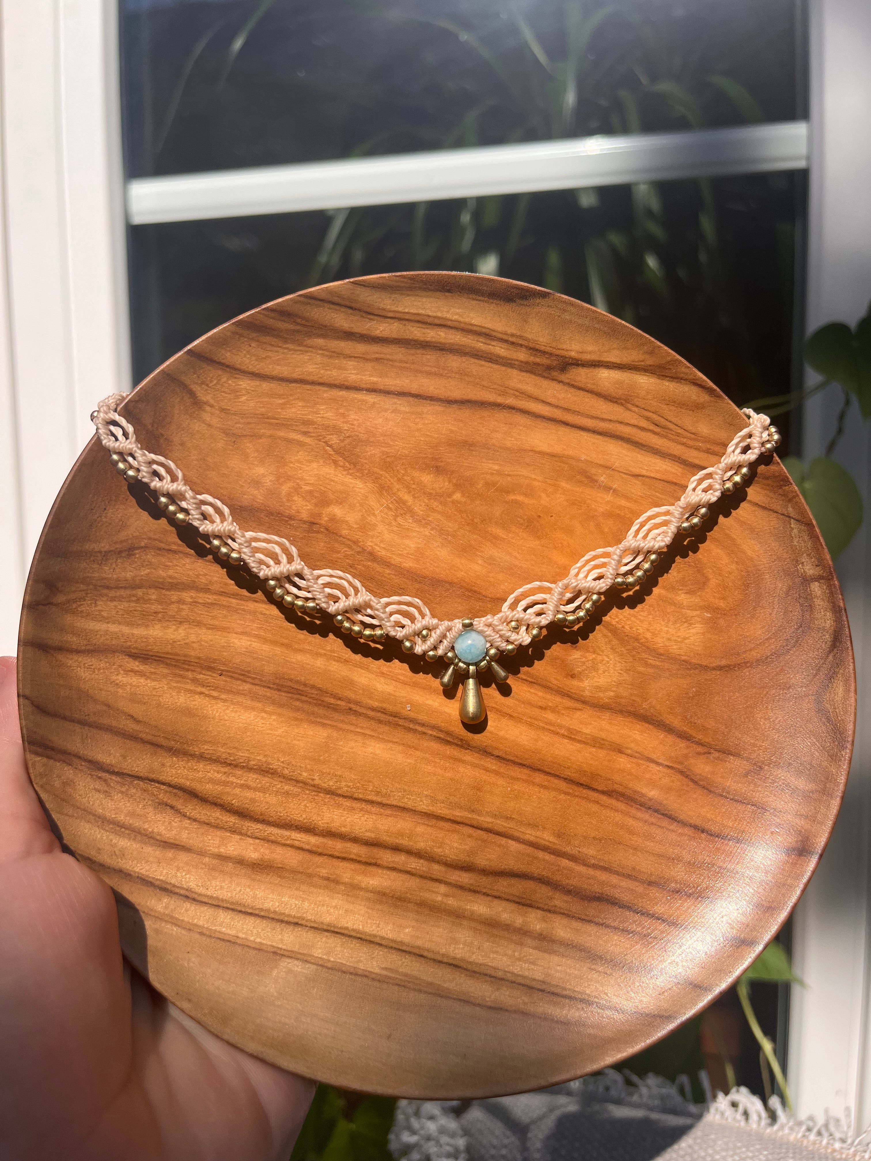 Larimar choker Halskette