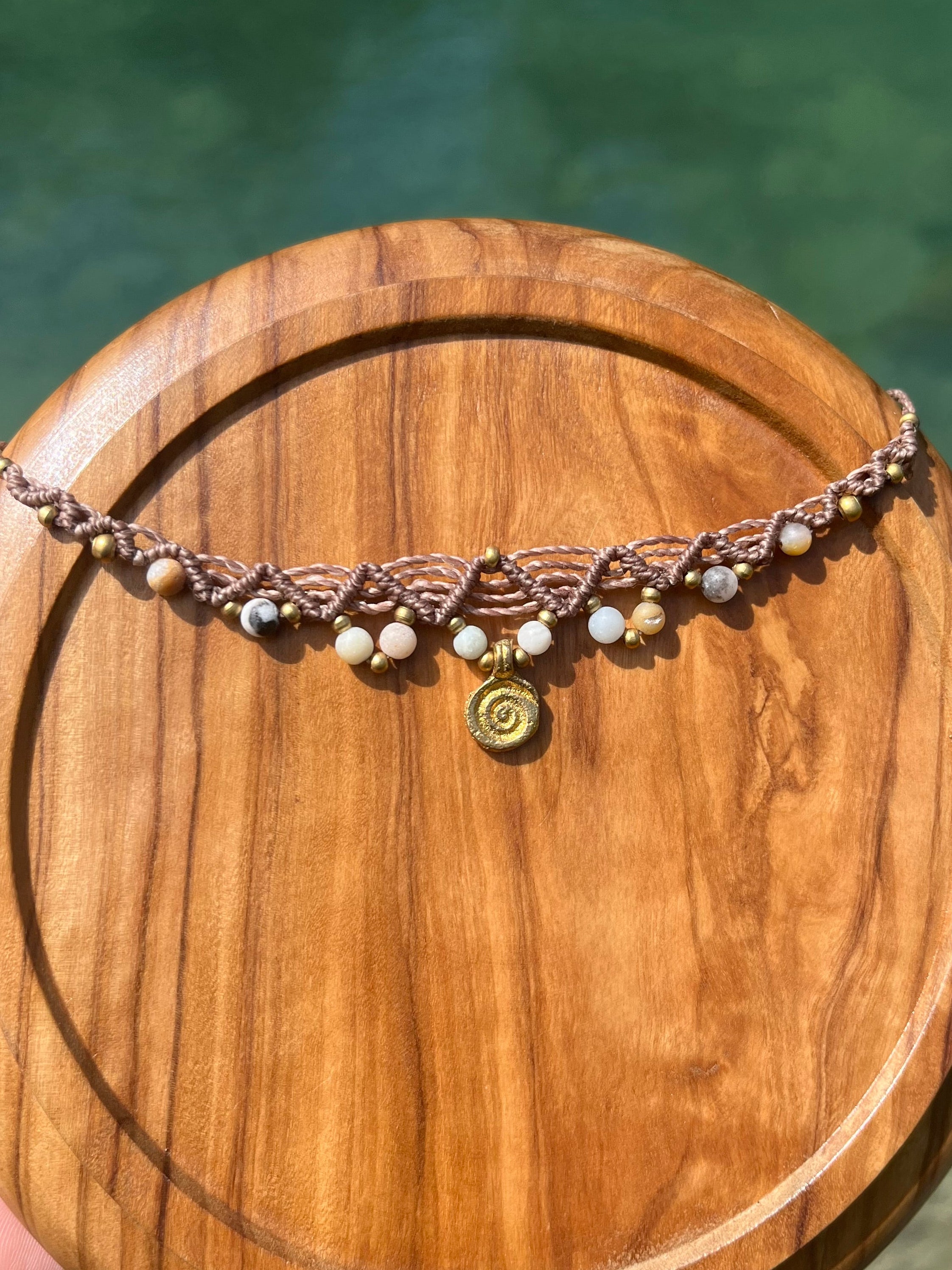 Amazonite Boho Anklet