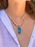 Blue Apatite Macramé Necklace