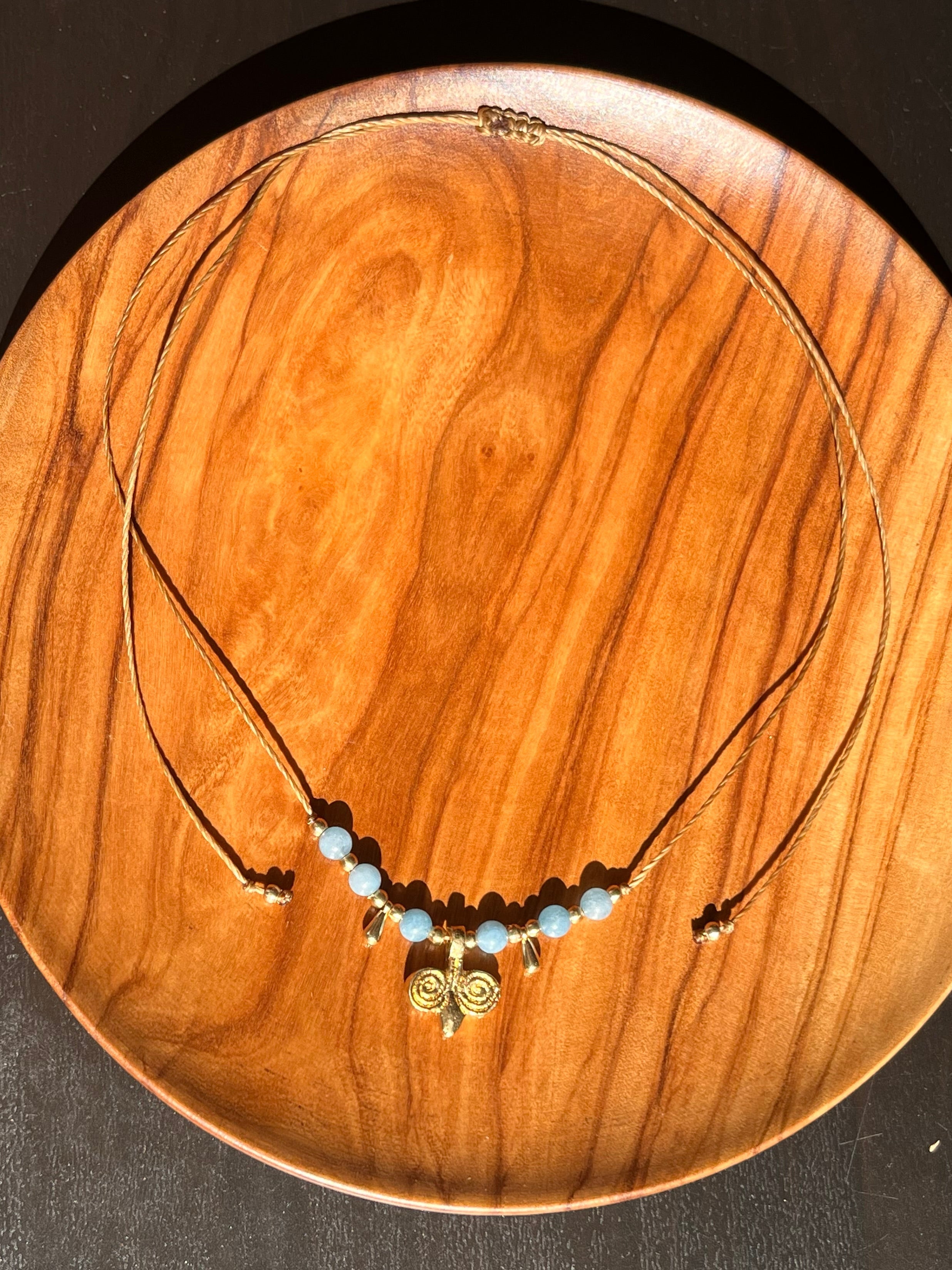 Angelite boho necklace
