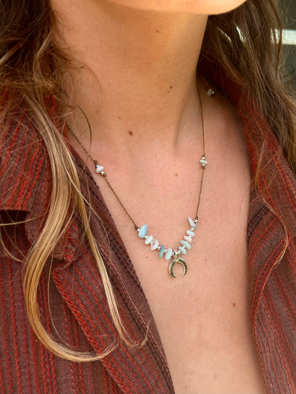 Luna Amazonite Minimalist Necklace