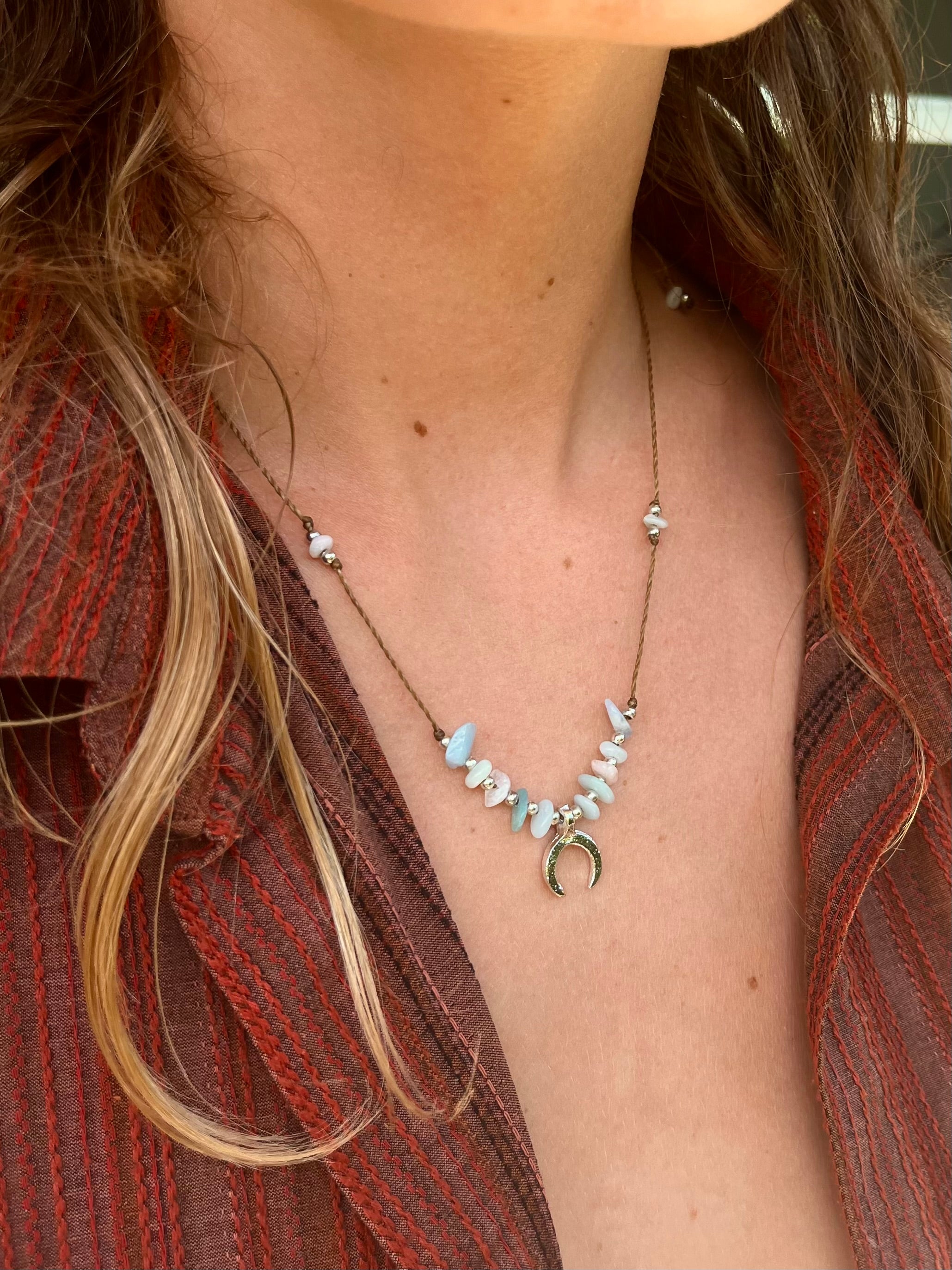 Luna Amazonite Minimalist Necklace