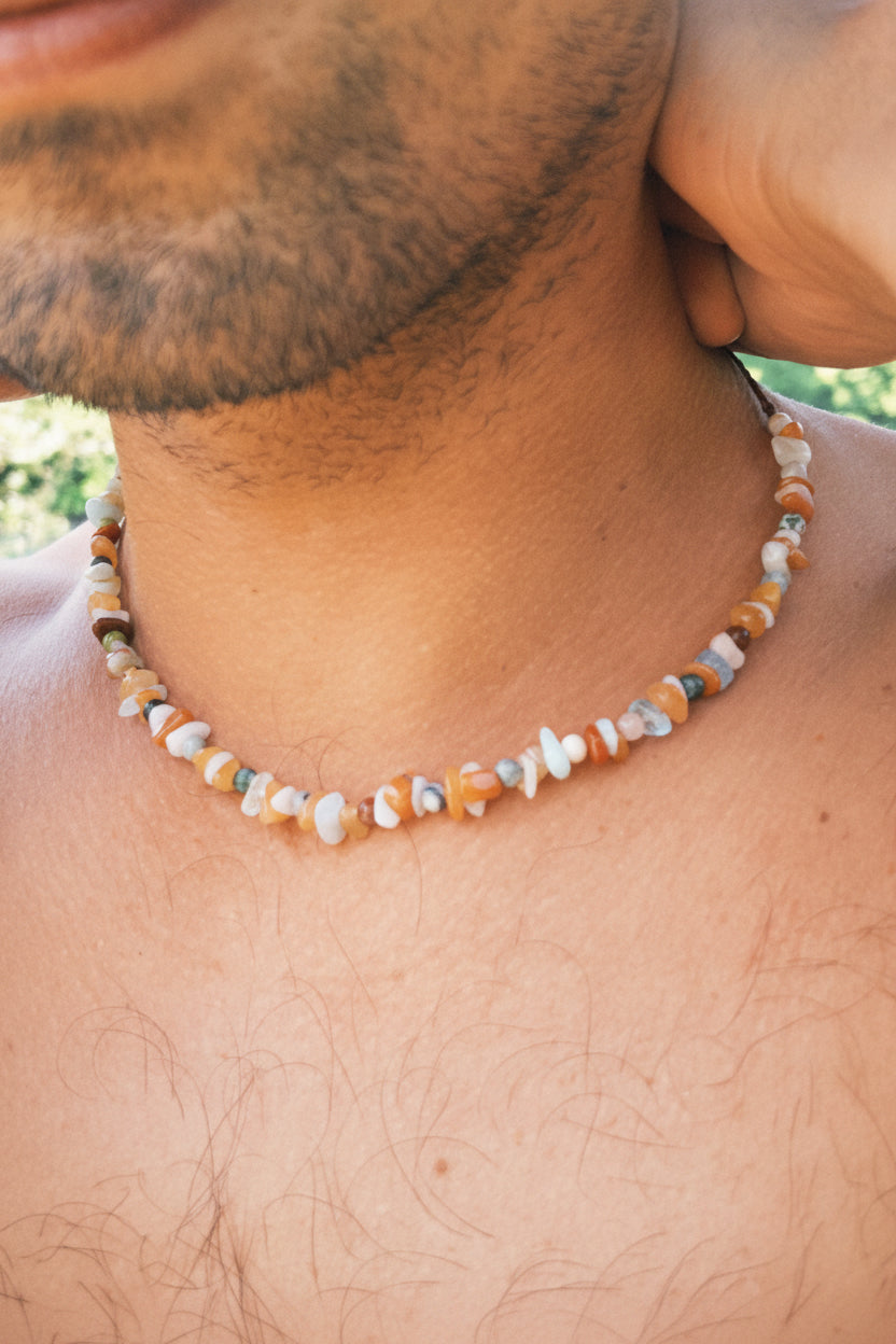 Mixed Gemstone Chip Necklace