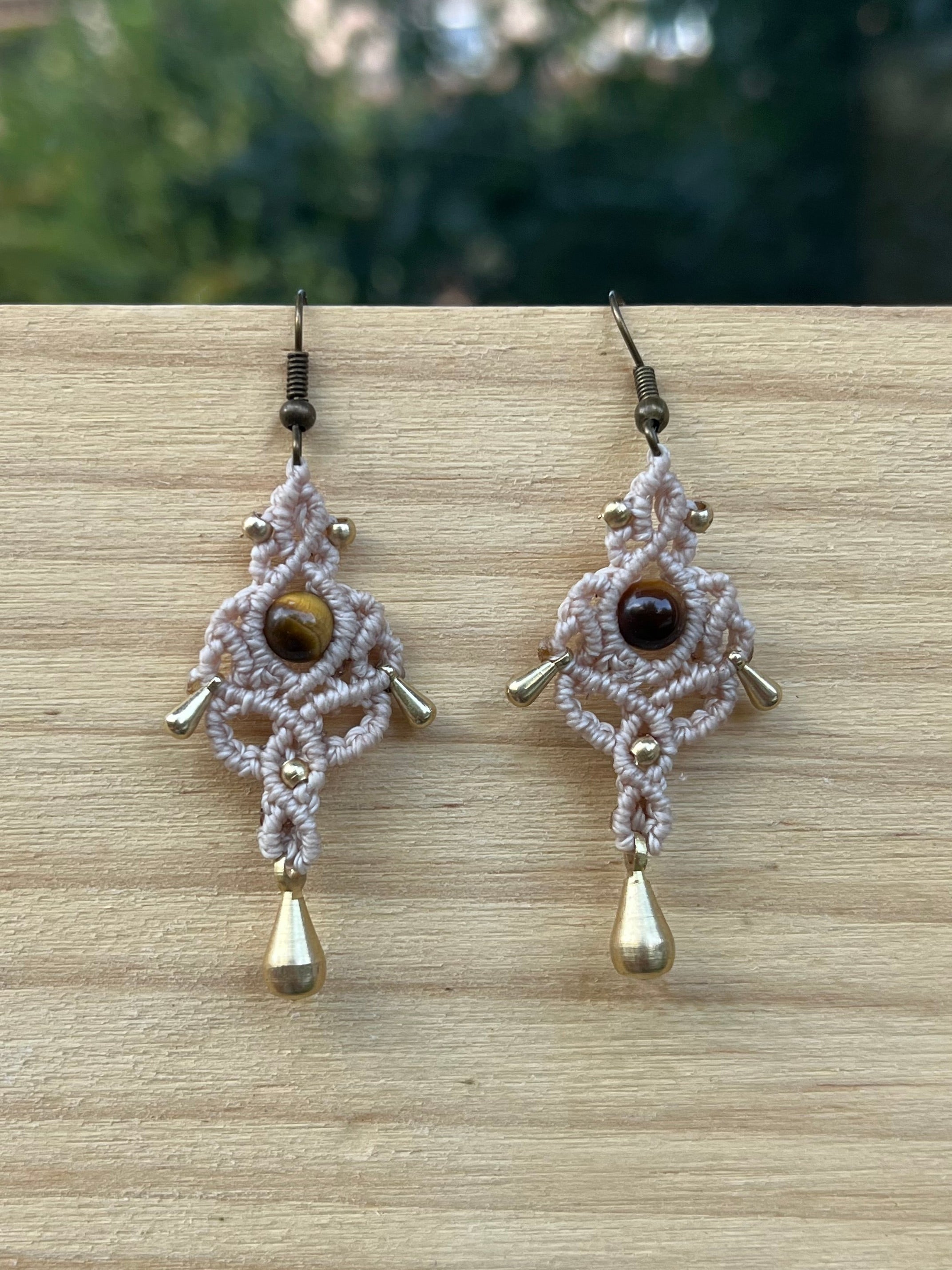 Tiger eye earrings