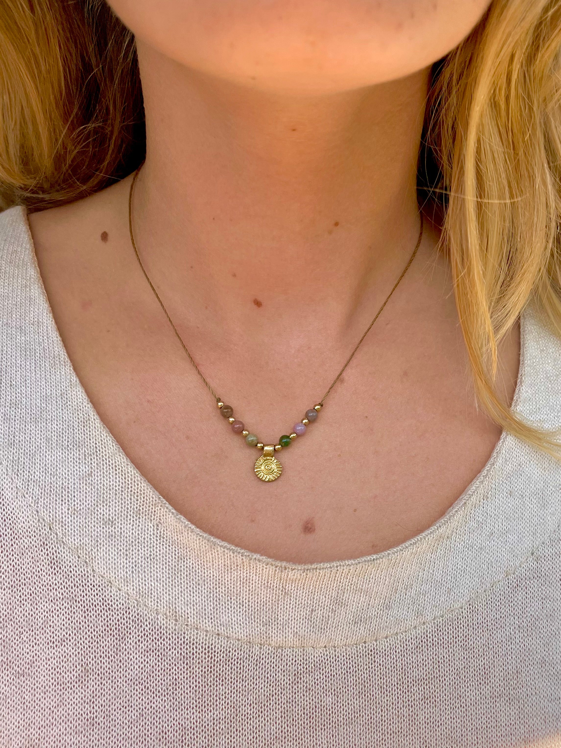 Indian Agate Boho Necklace