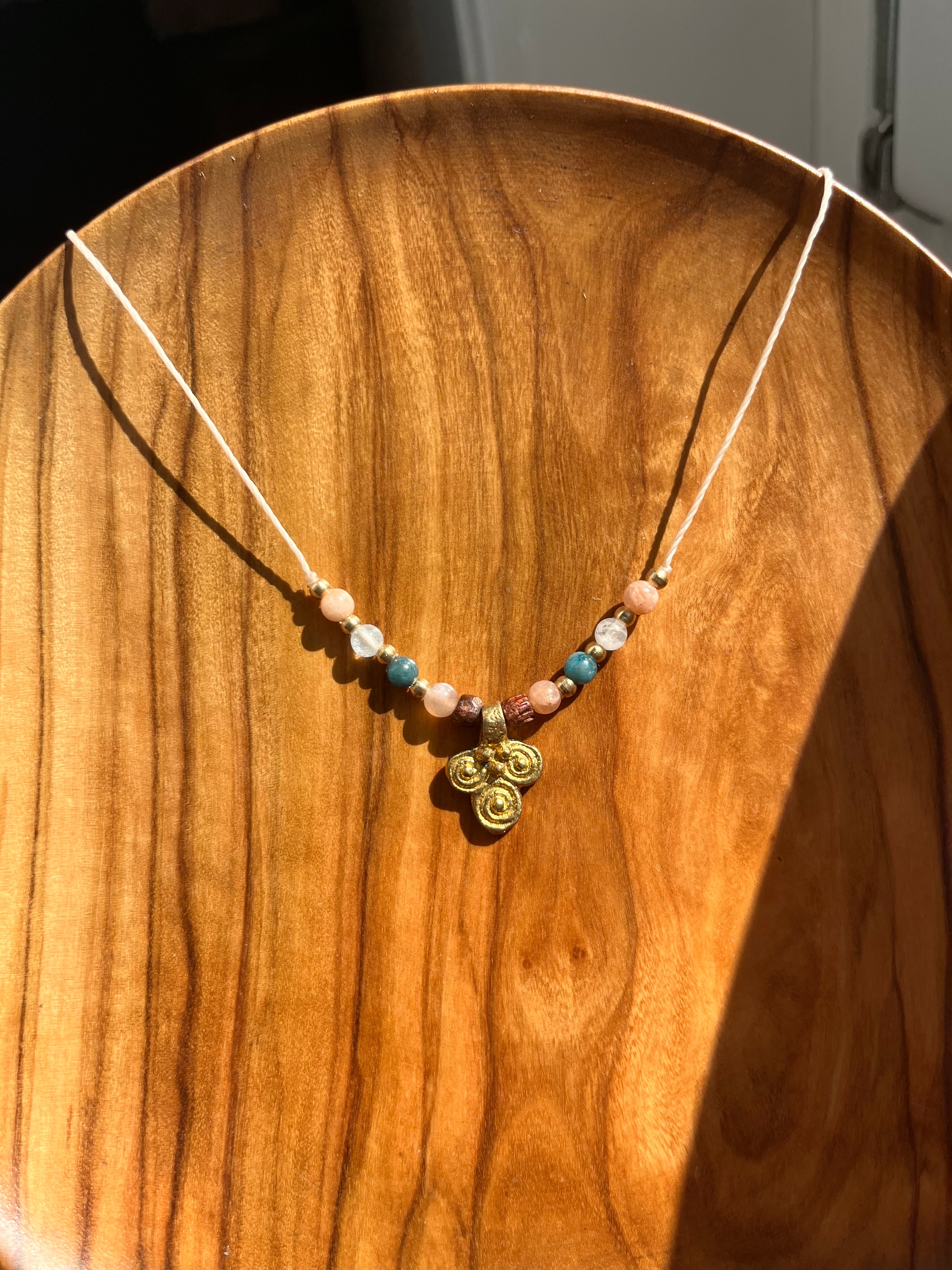 Mixed stones boho necklace