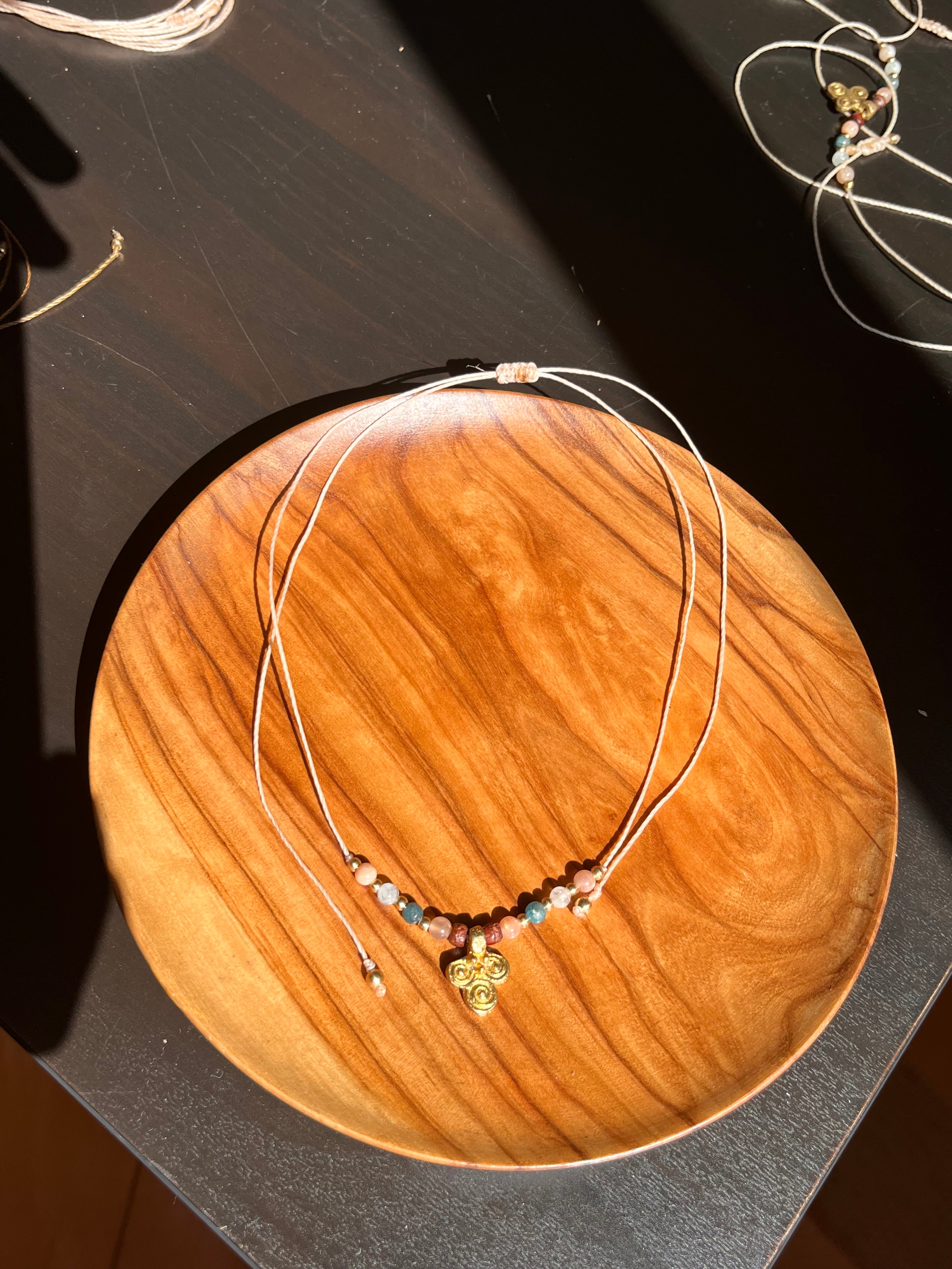 Mixed stones boho necklace