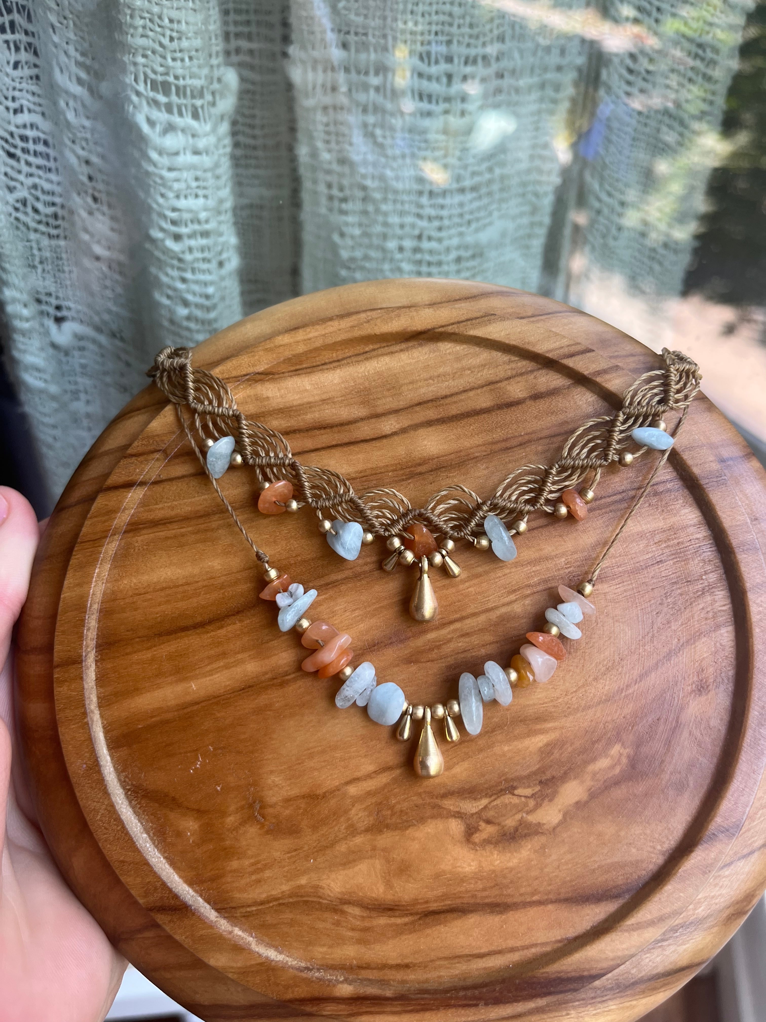 Choker Halskette + Steinkette