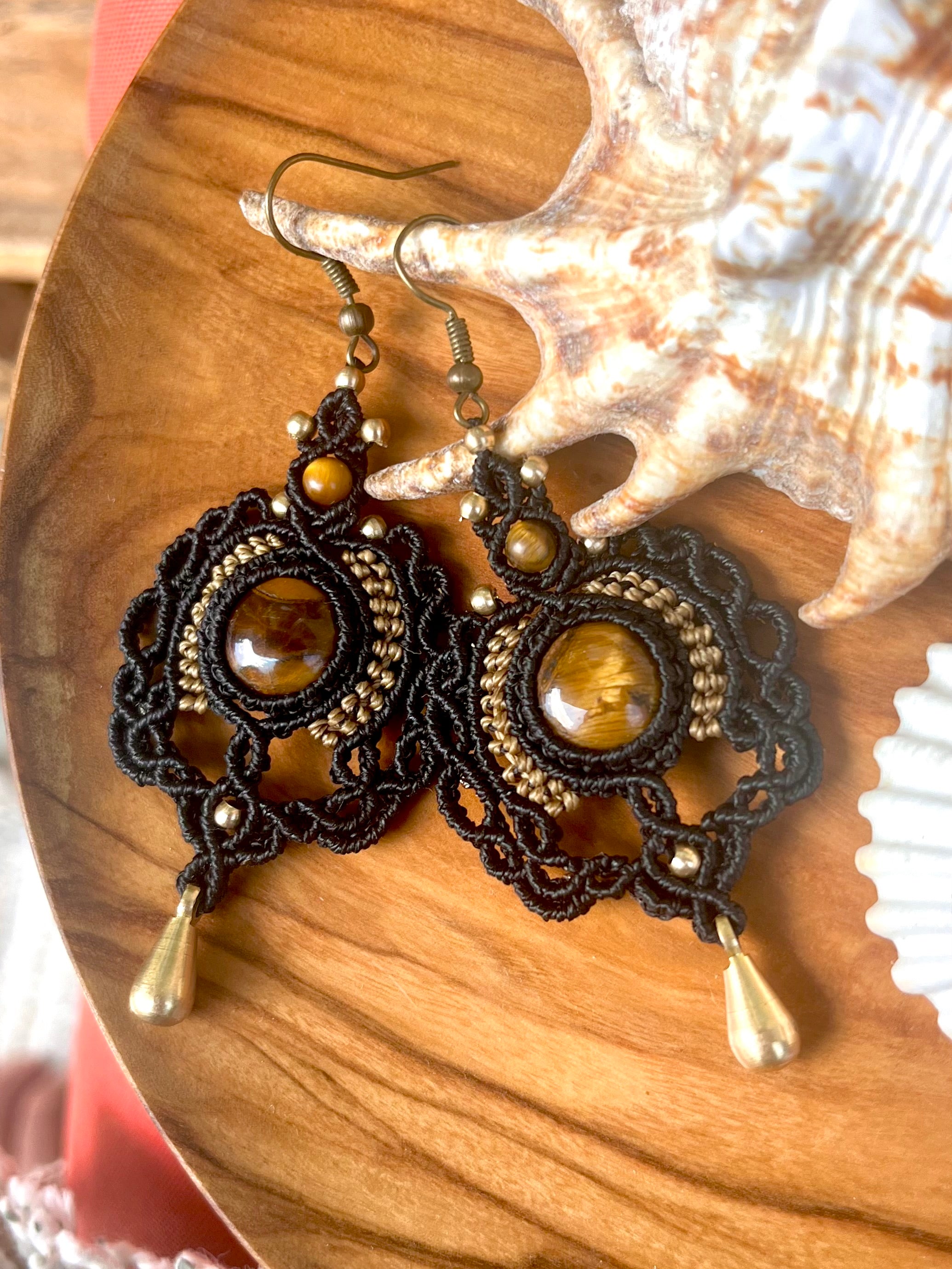 Tigereye earrings