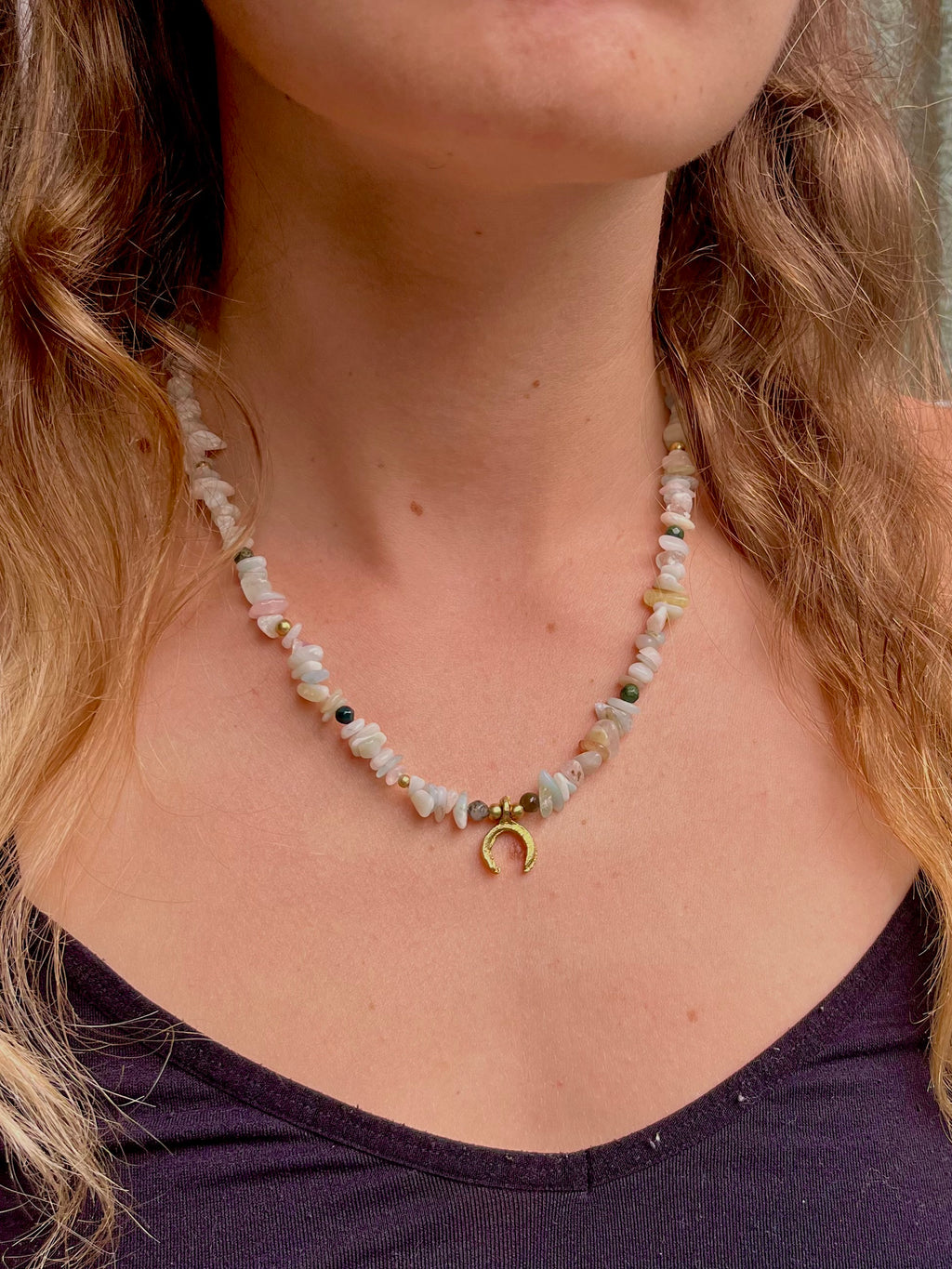 Morganite Gemstone Necklace