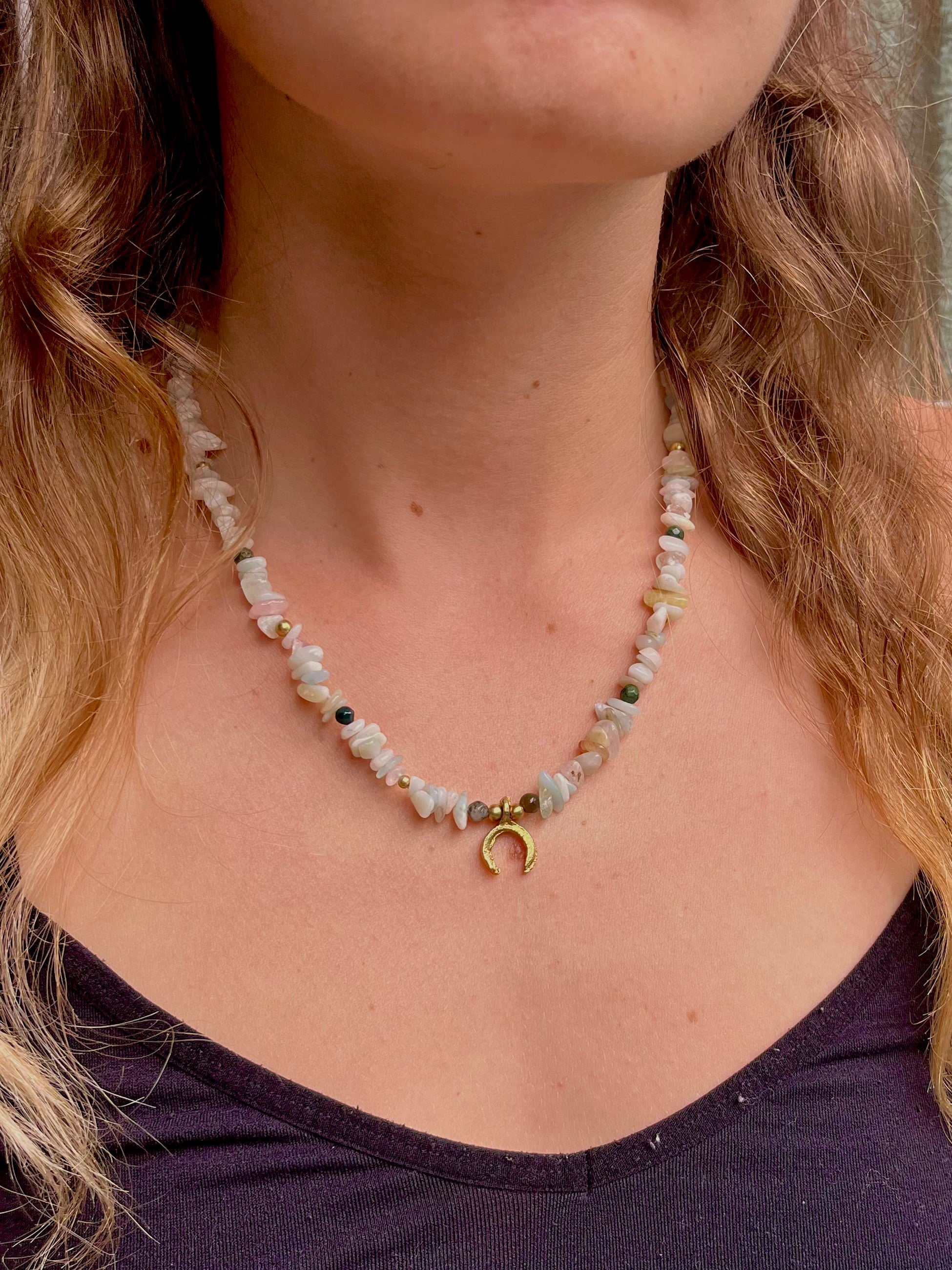Morganite Gemstone Necklace