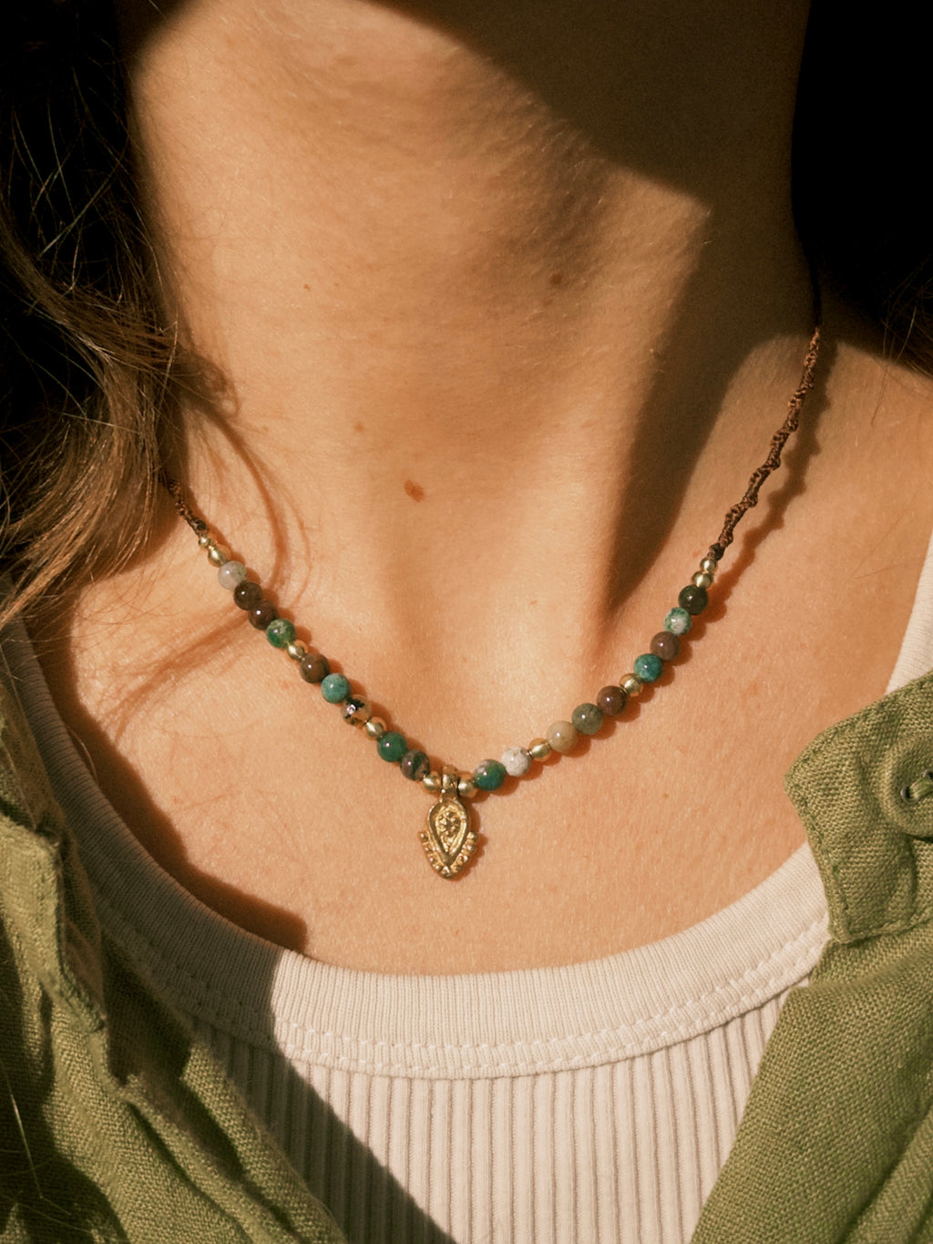 Indian Agate stone necklace