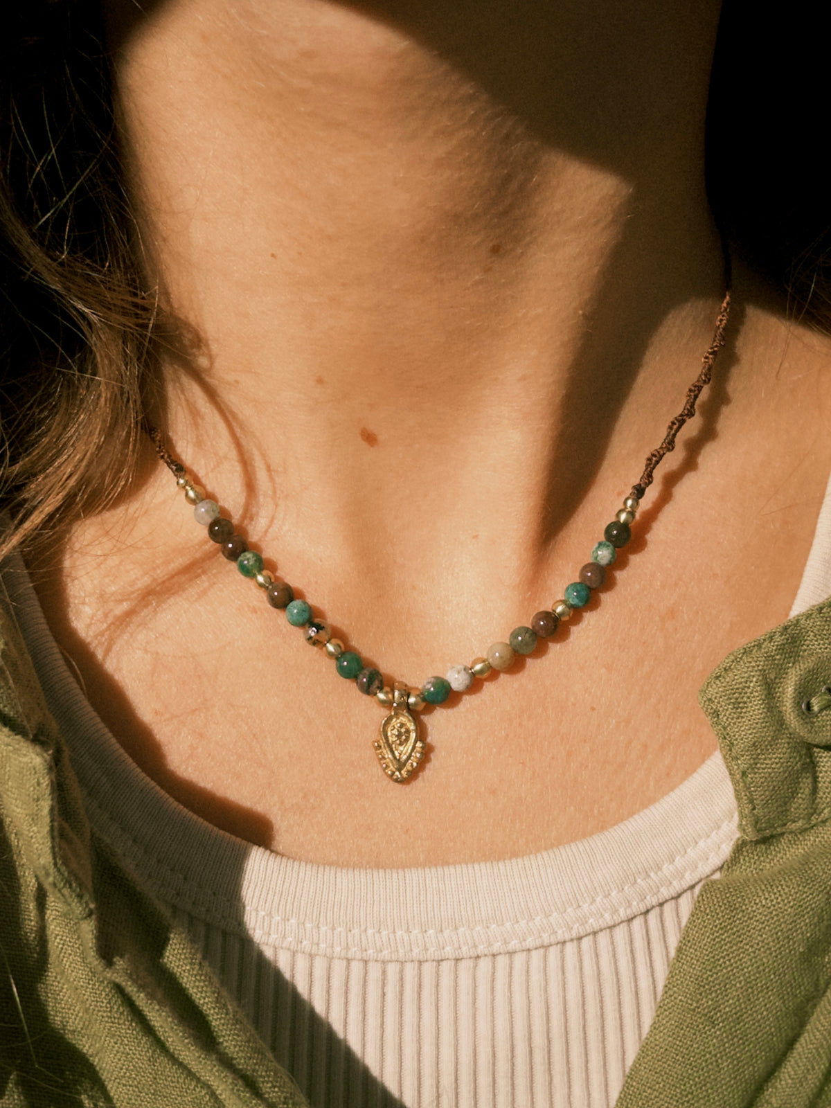 Indian Agate stone necklace