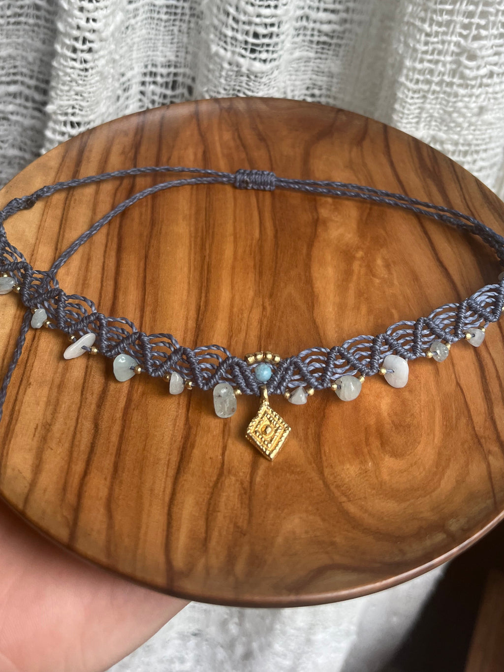 Amazonite Macrame Choker