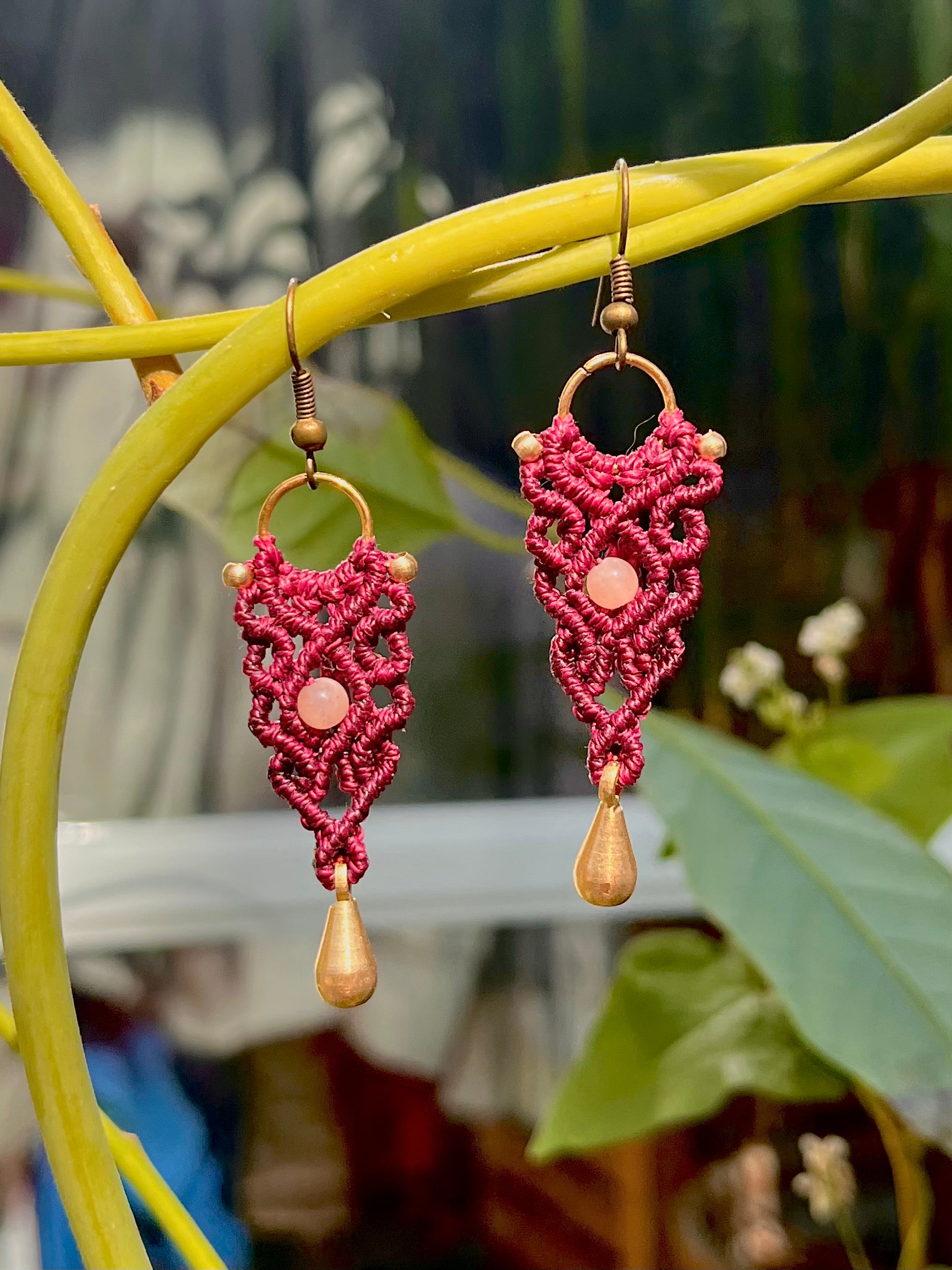 Sunstone purple earrings